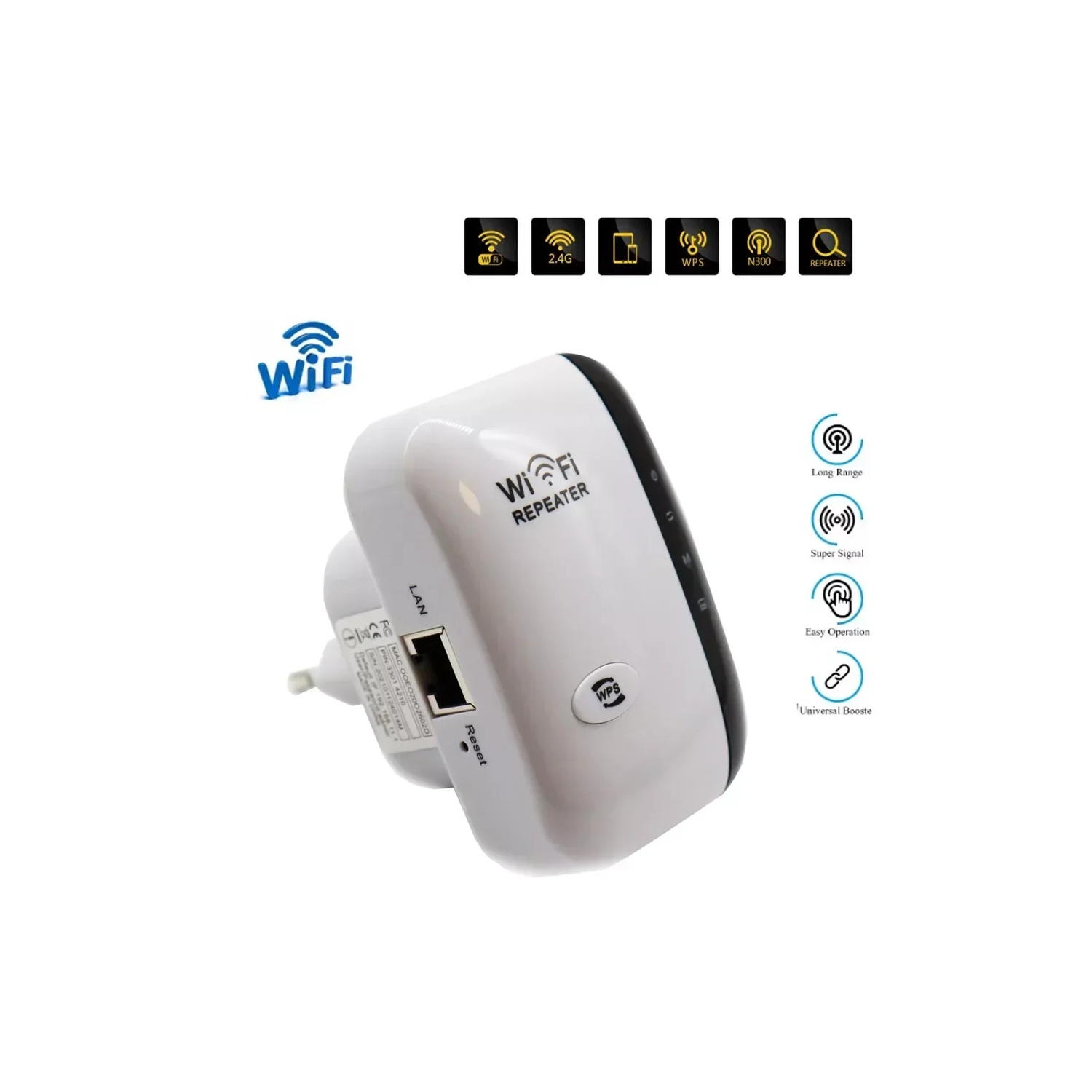 WiFi Extender Signal Booster Upto 3500sqft and 35 Devices, Wireless Internet Repeater, Wi-Fi Range Extender, Long Range Amplifier with Ethernet Port,