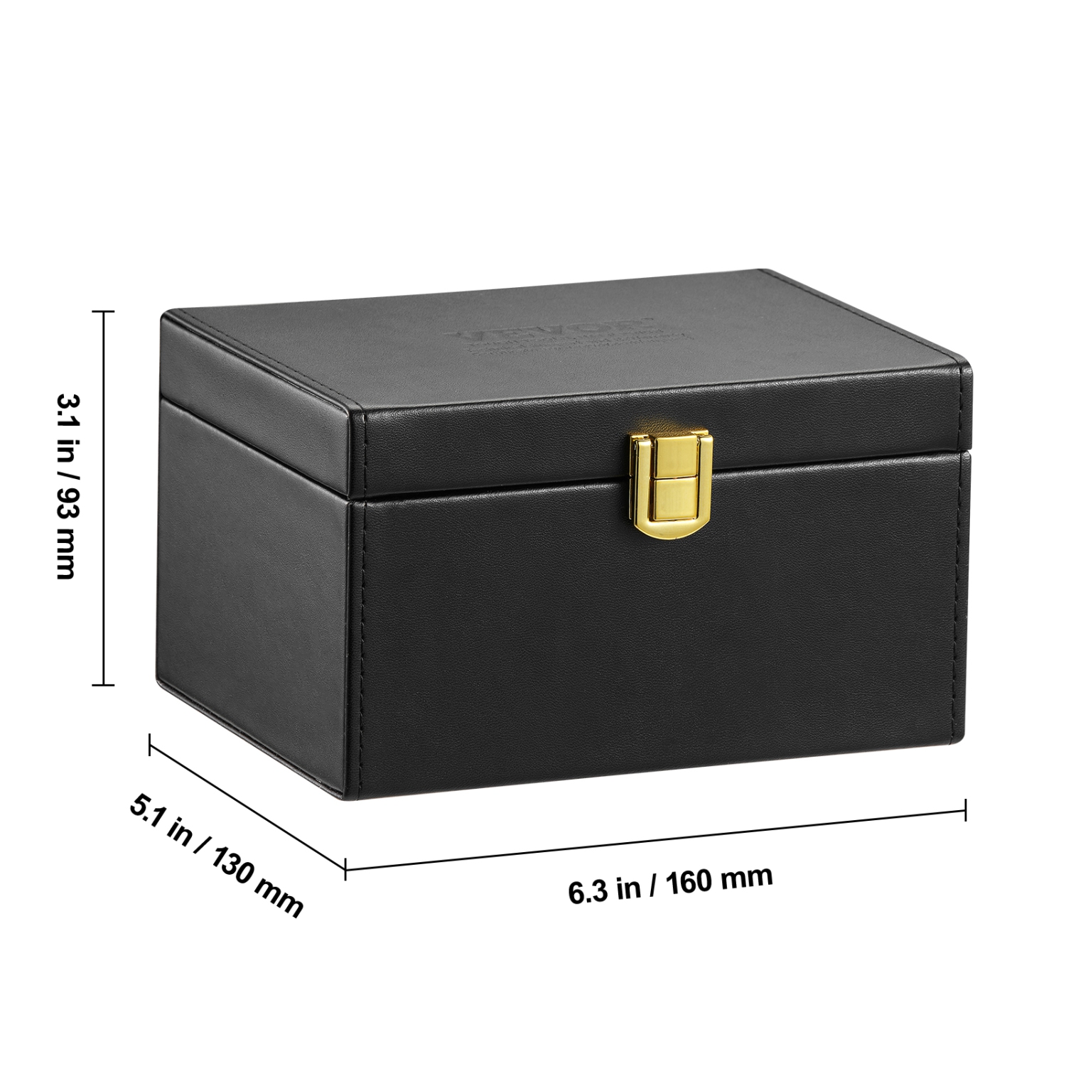 VEVOR 6.3 x 5.1 x 3.7" Faraday Box,PU Leather Signal Blocking Holde,Keyless Fob,Protector Shielding with 2 Key Bag,for WiFi, RFID, GPS, Bluetooth &