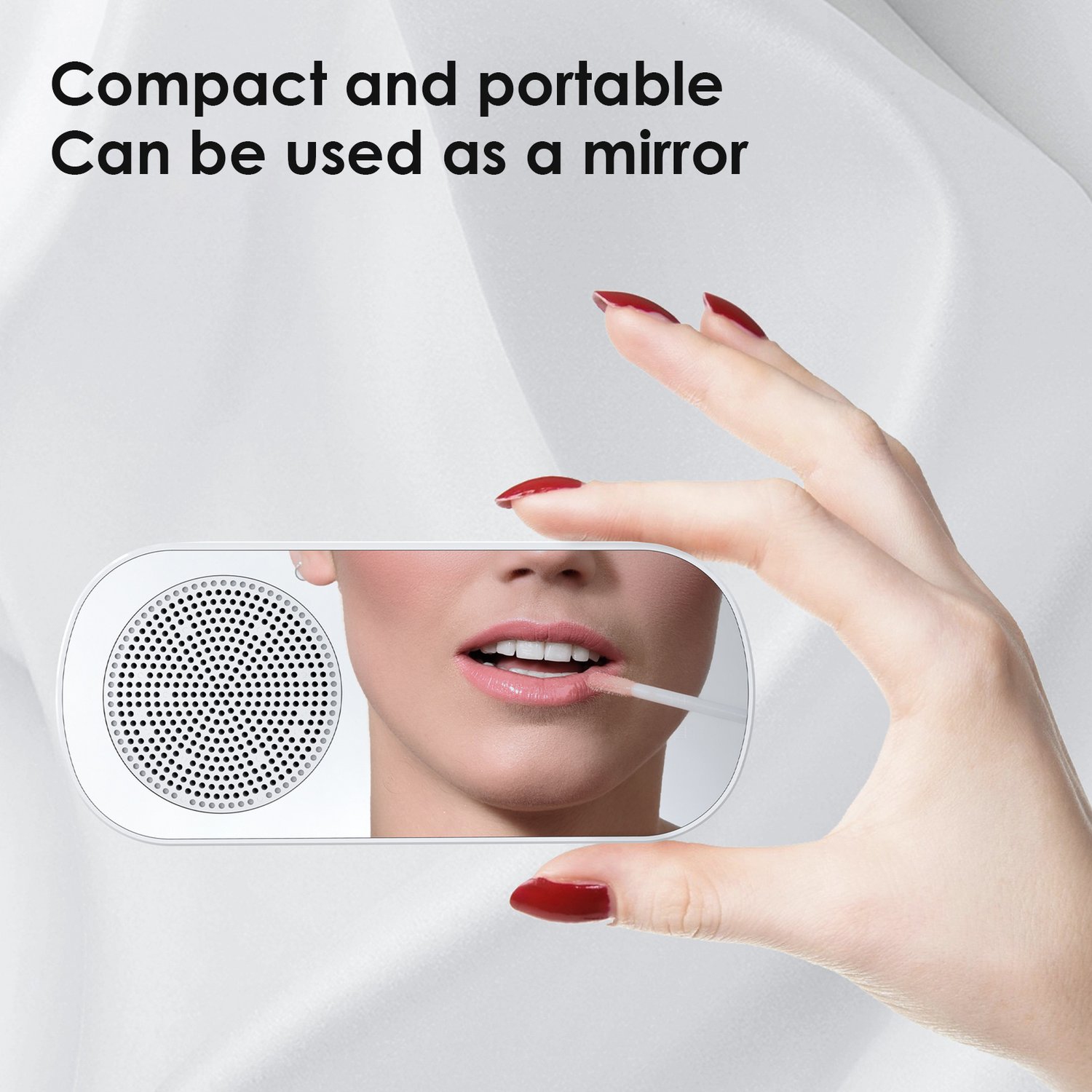 Réveille-matin à chargement USB avec miroir, horloge numérique, réveil de chambre à coucher avec haut-parleur Bluetooth pour le bureau de chambre à