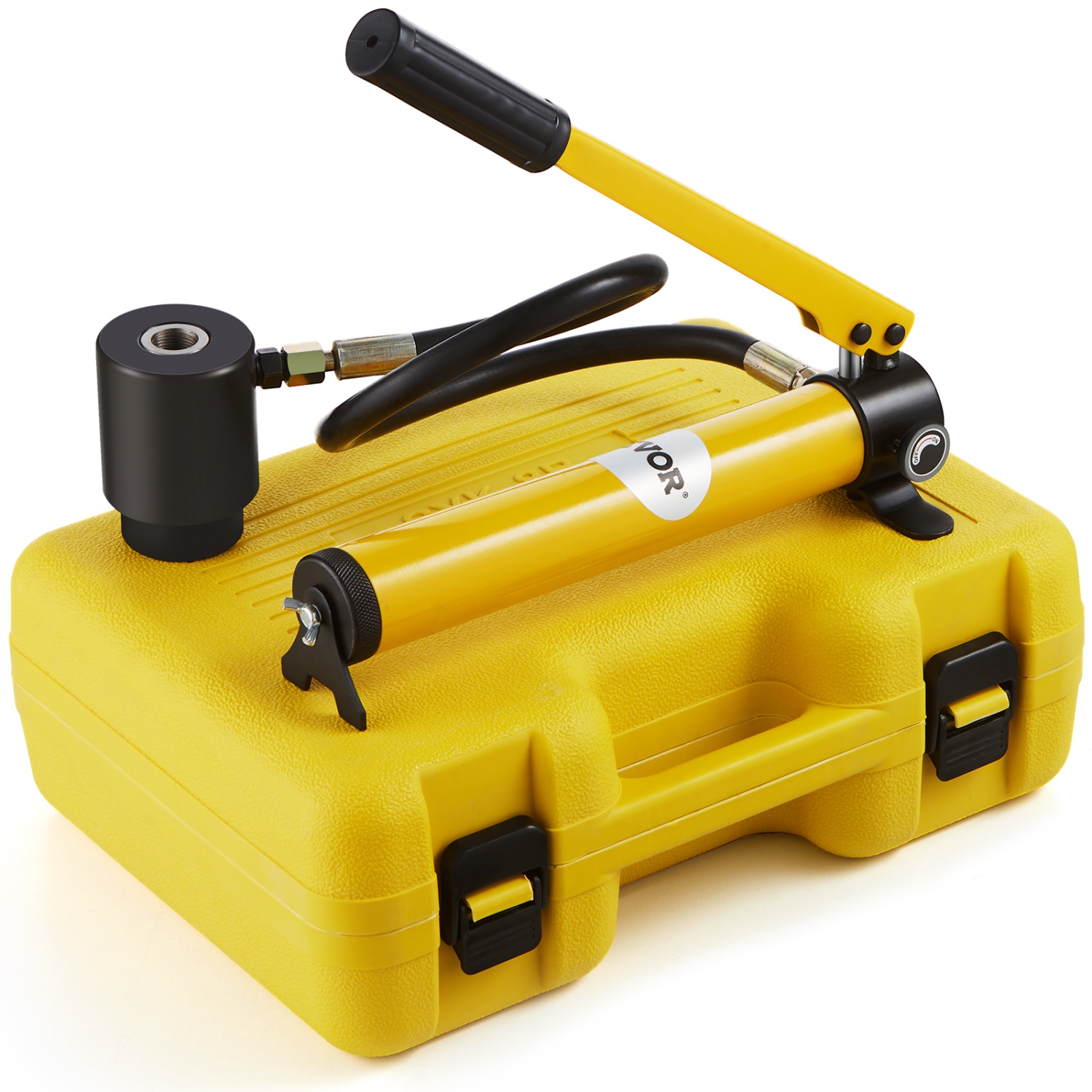 VEVOR 10 Ton Hydraulic Knockout Punch Kit, 1/2" to 2" Conduit Hole Cutter Set, KO Tool Kits with Puncher 6 Piece, For Aluminum, Brass, Stainless