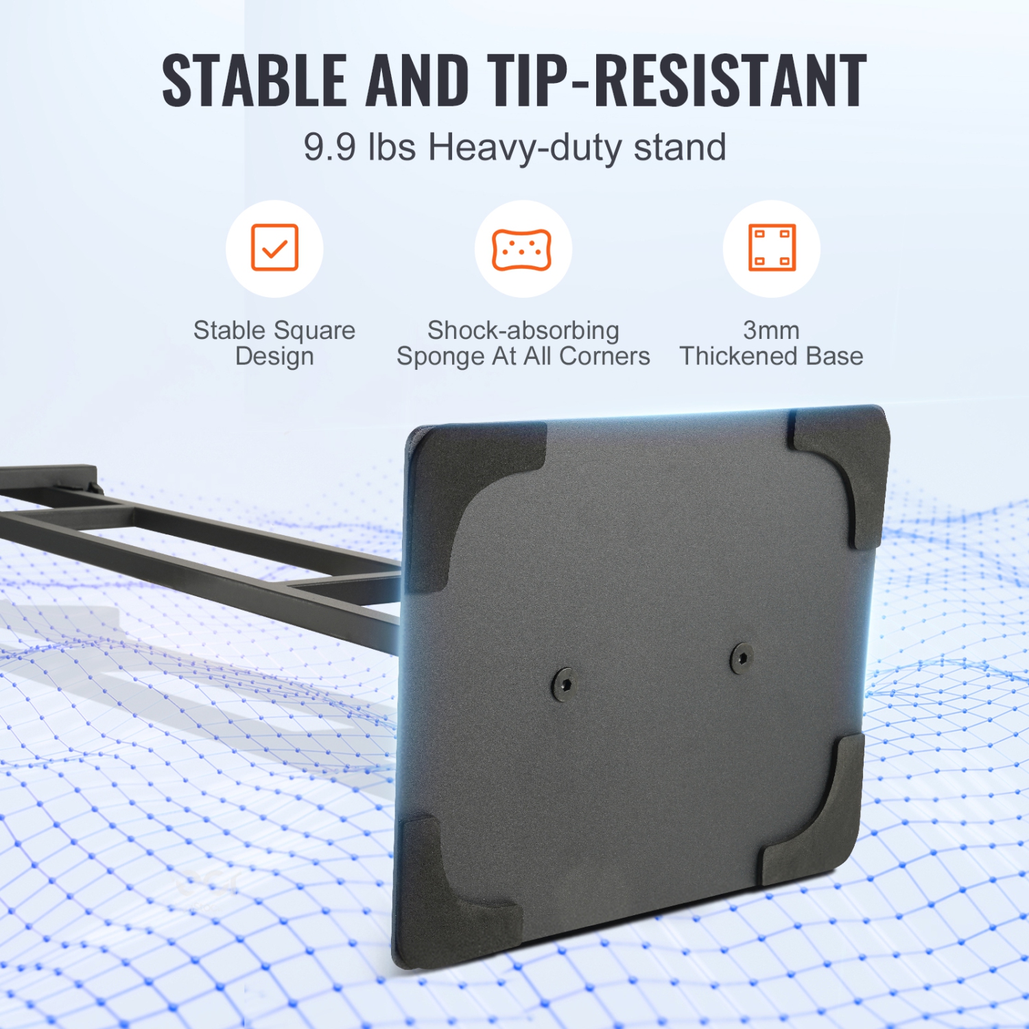 Porte-affiche VEVOR, hauteur réglable jusqu'à 75&nbsp;po, porte-affiche robuste double face, porte-affiche au sol avec base amortissante pour