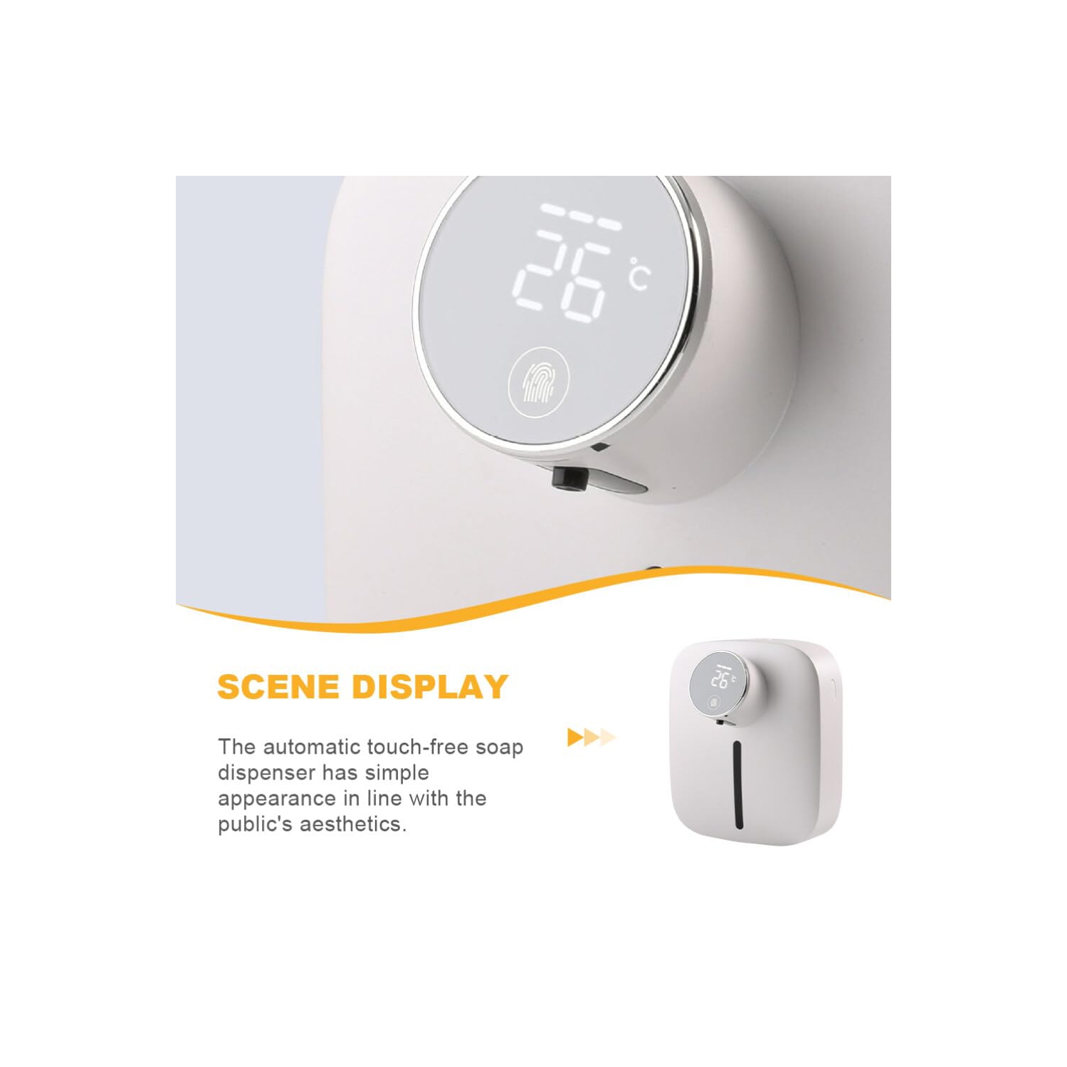 Distributeur de savon automatique Distributeur de savon sans contact Distributeur de mousse à recharge USB - Blanc