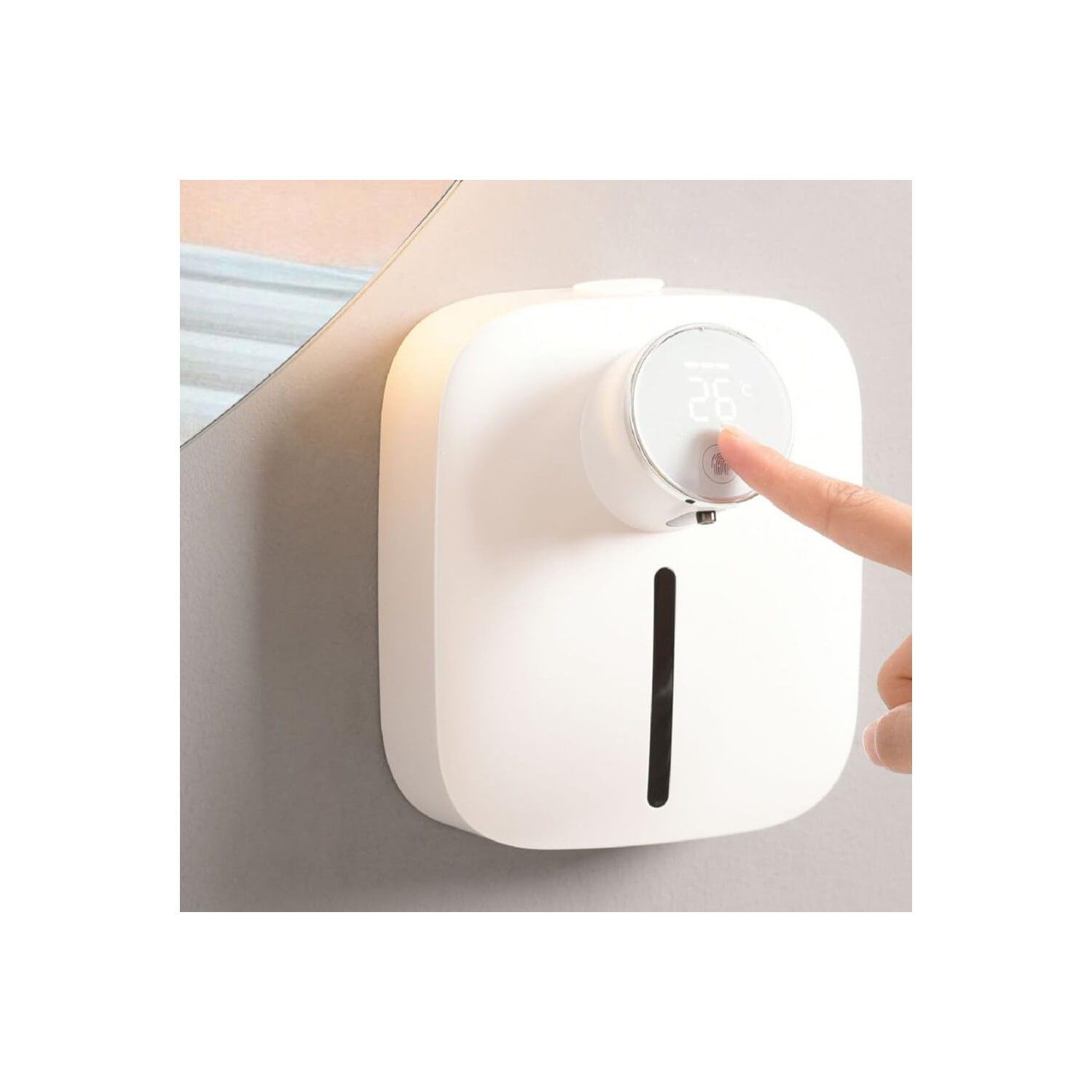 Distributeur de savon automatique Distributeur de savon sans contact Distributeur de mousse à recharge USB - Blanc