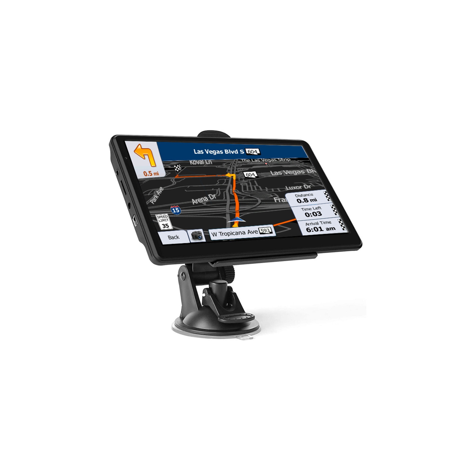 Système de navigation portatif de 7 po pour voiture