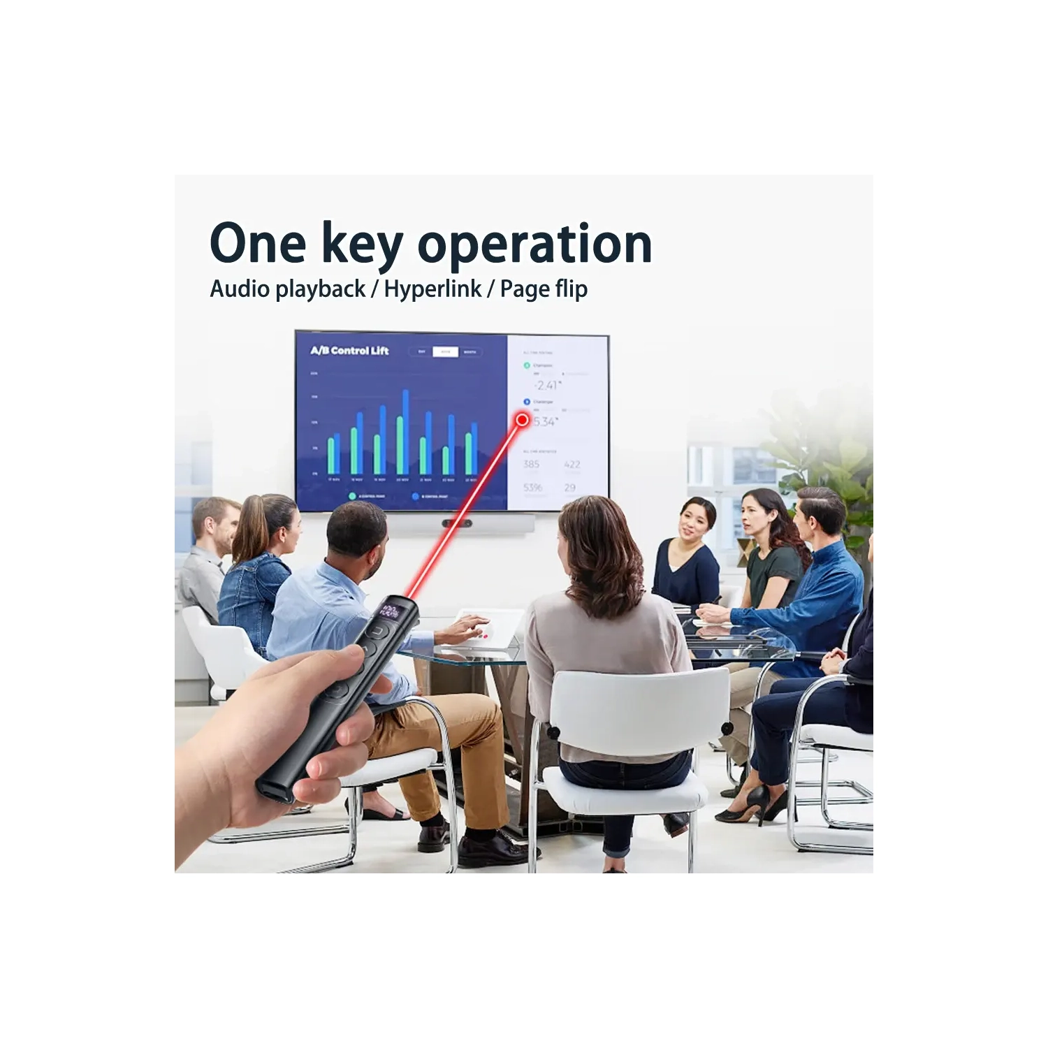 Stylo laser rechargeable infrarouge Télécommande Stylo professionnel Enseignement PPT Page Tourner stylo Présentateur Pointeur laser