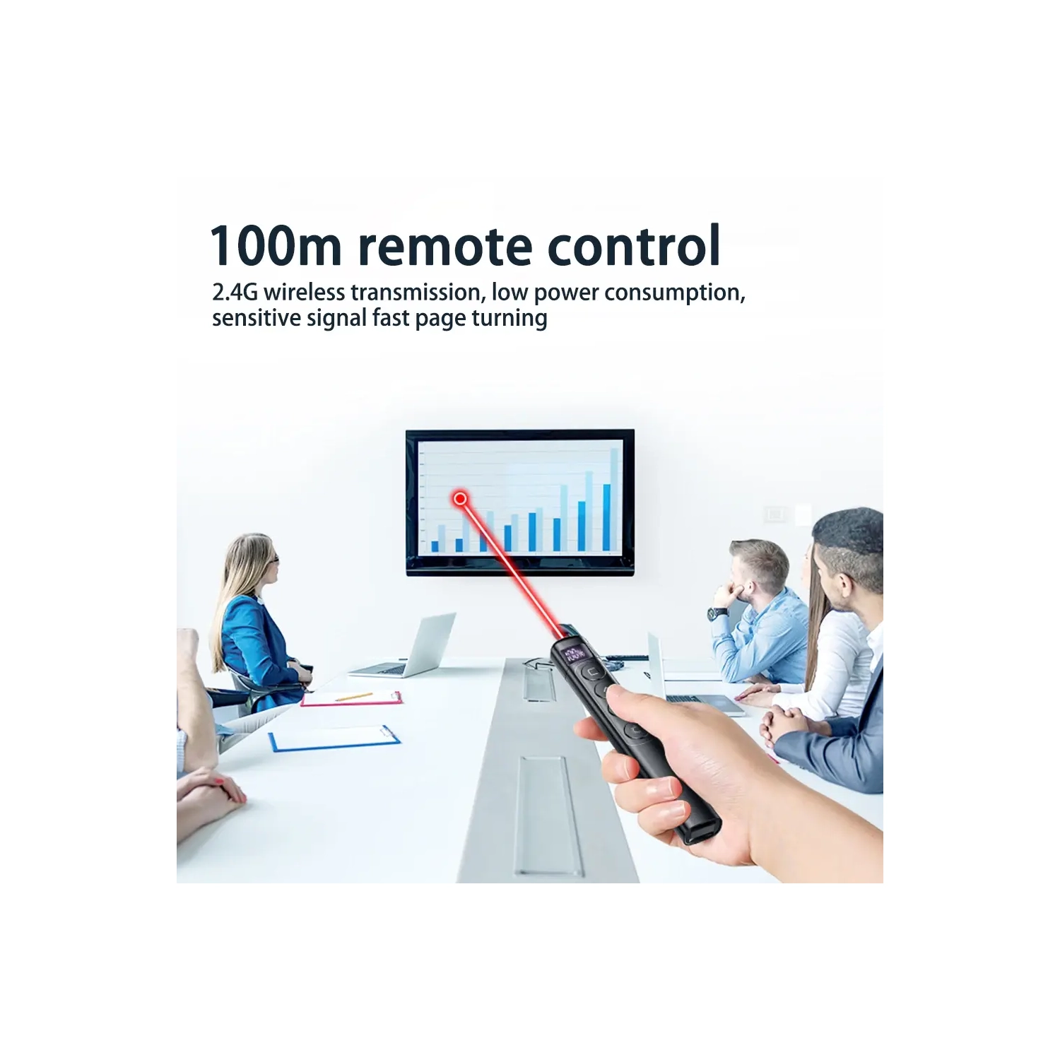 Stylo laser rechargeable infrarouge Télécommande Stylo professionnel Enseignement PPT Page Tourner stylo Présentateur Pointeur laser