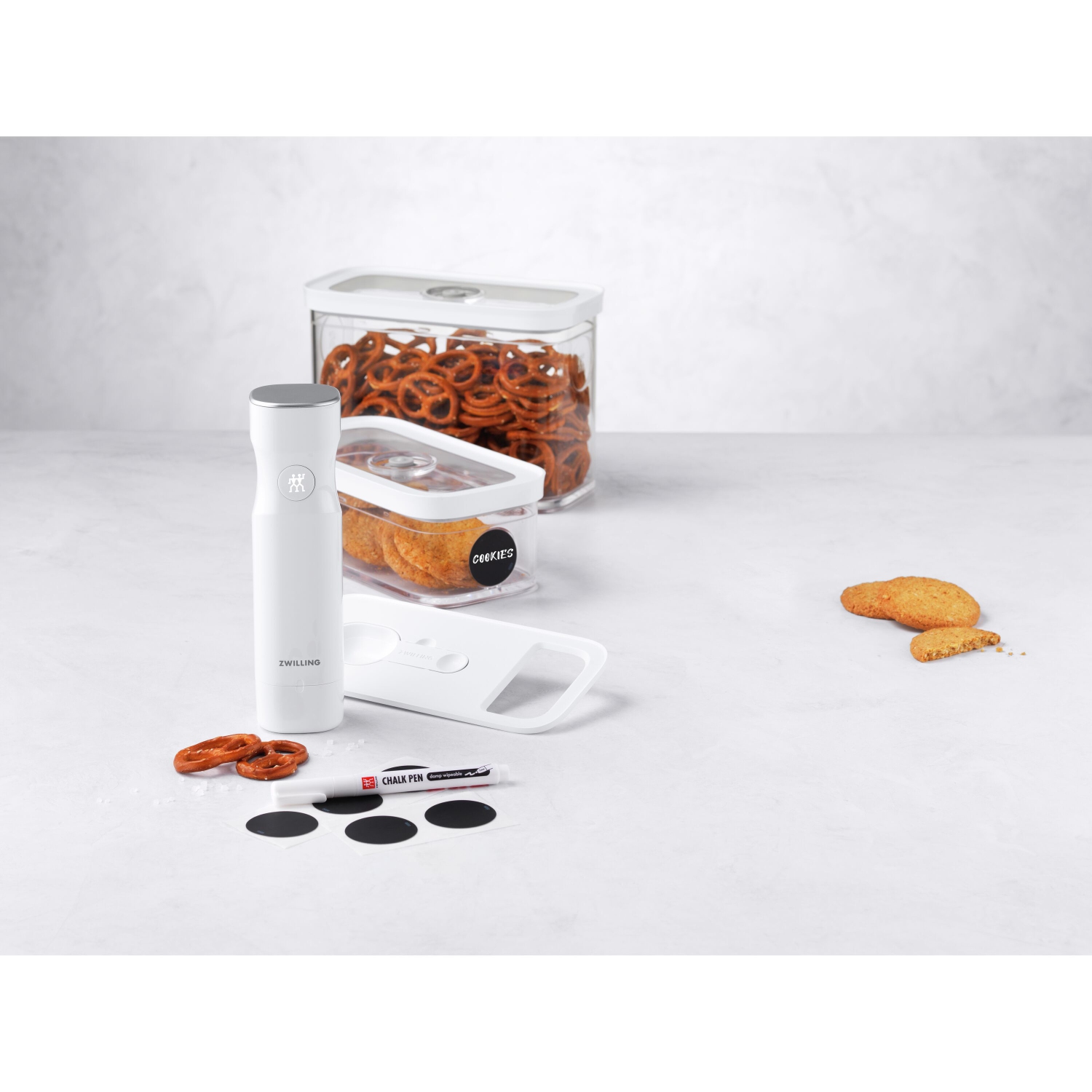 ZWILLING Fresh & Save CUBE Cube Vacuum Starter Set, M / 5 Piece Transparent-White