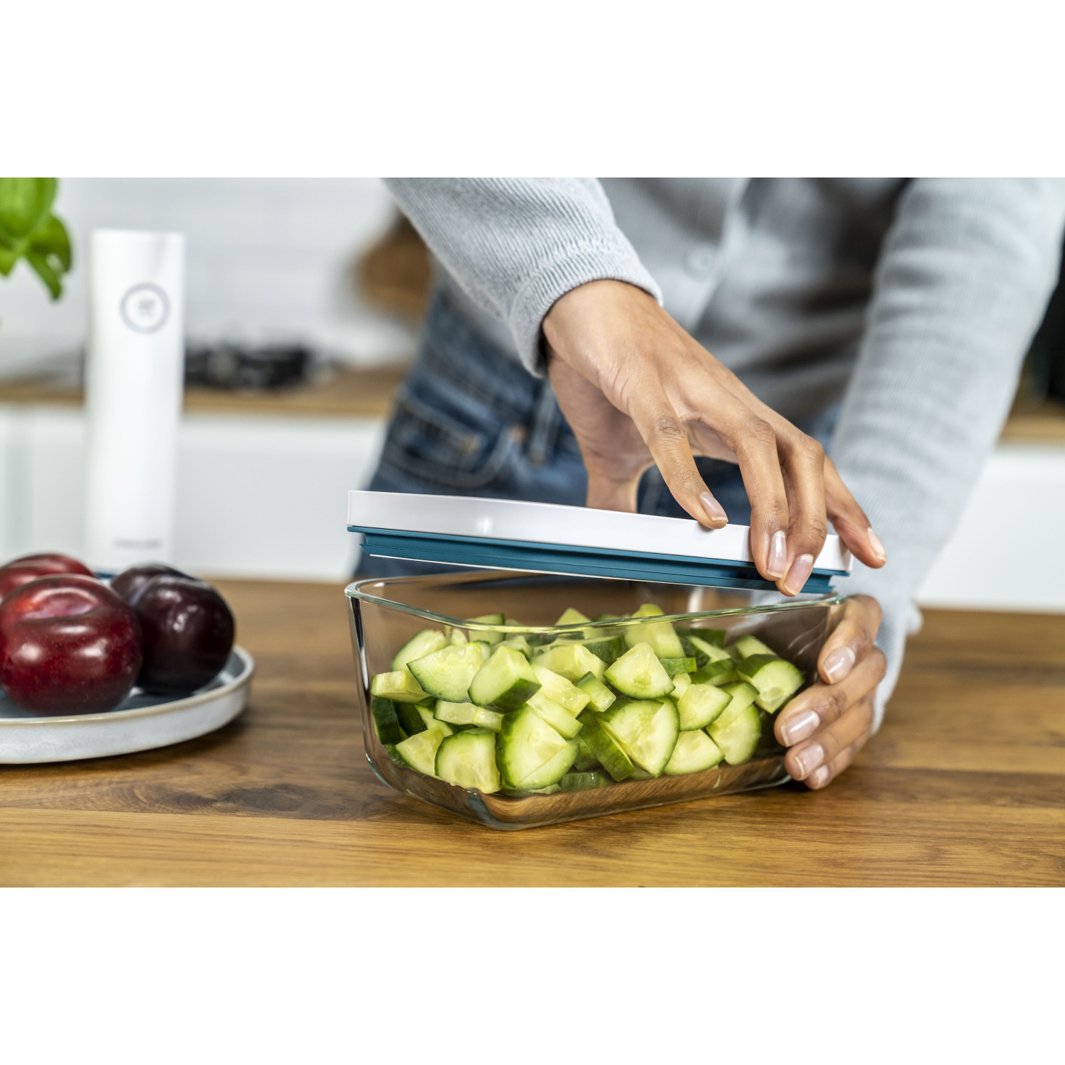 ZWILLING Fresh & Save S/M/L / 3 Piece Vacuum Box Set, Glass, La-Mer