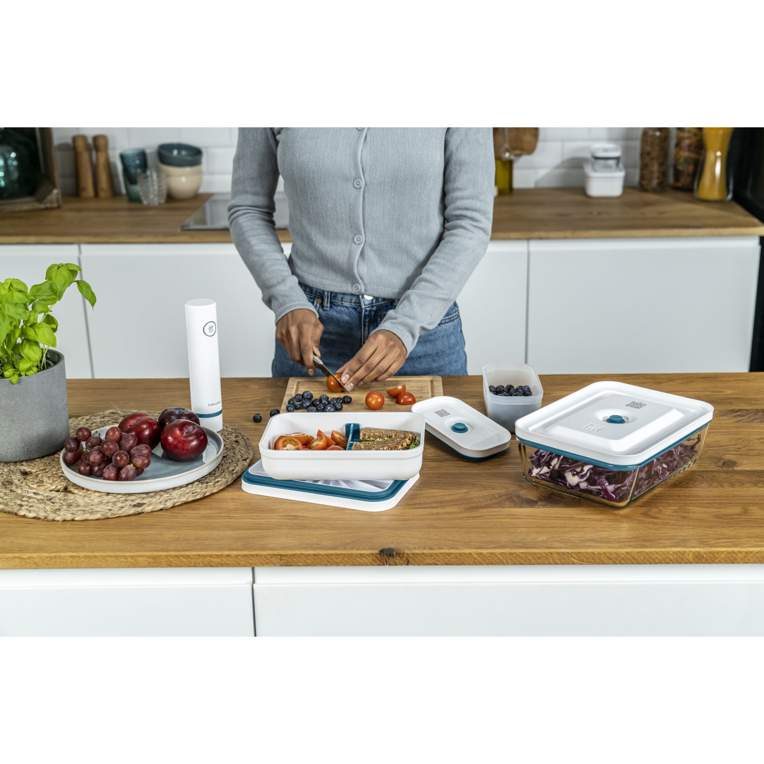 ZWILLING Fresh & Save S/M/L / 3 Piece Vacuum Box Set, Glass, La-Mer