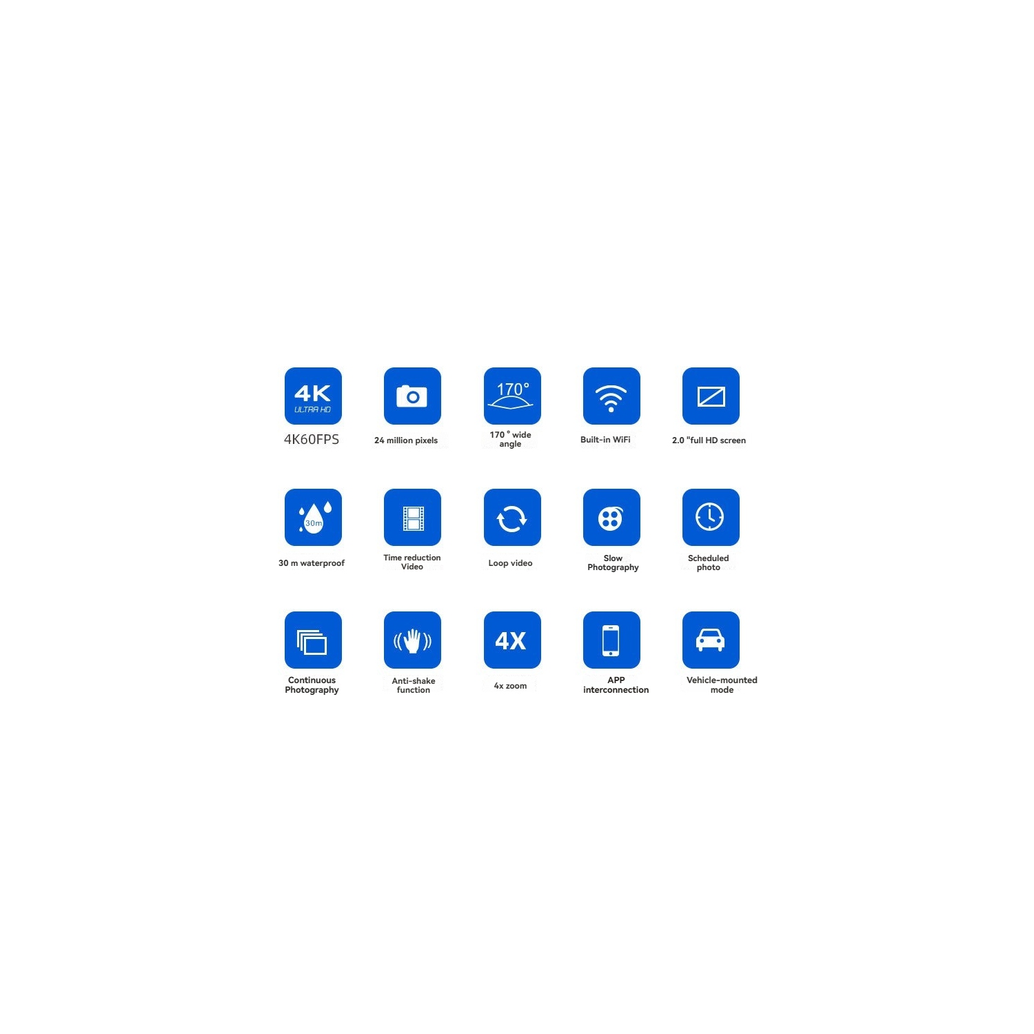 Sports camera 4K camera anti-shake with remote control sports camera camera