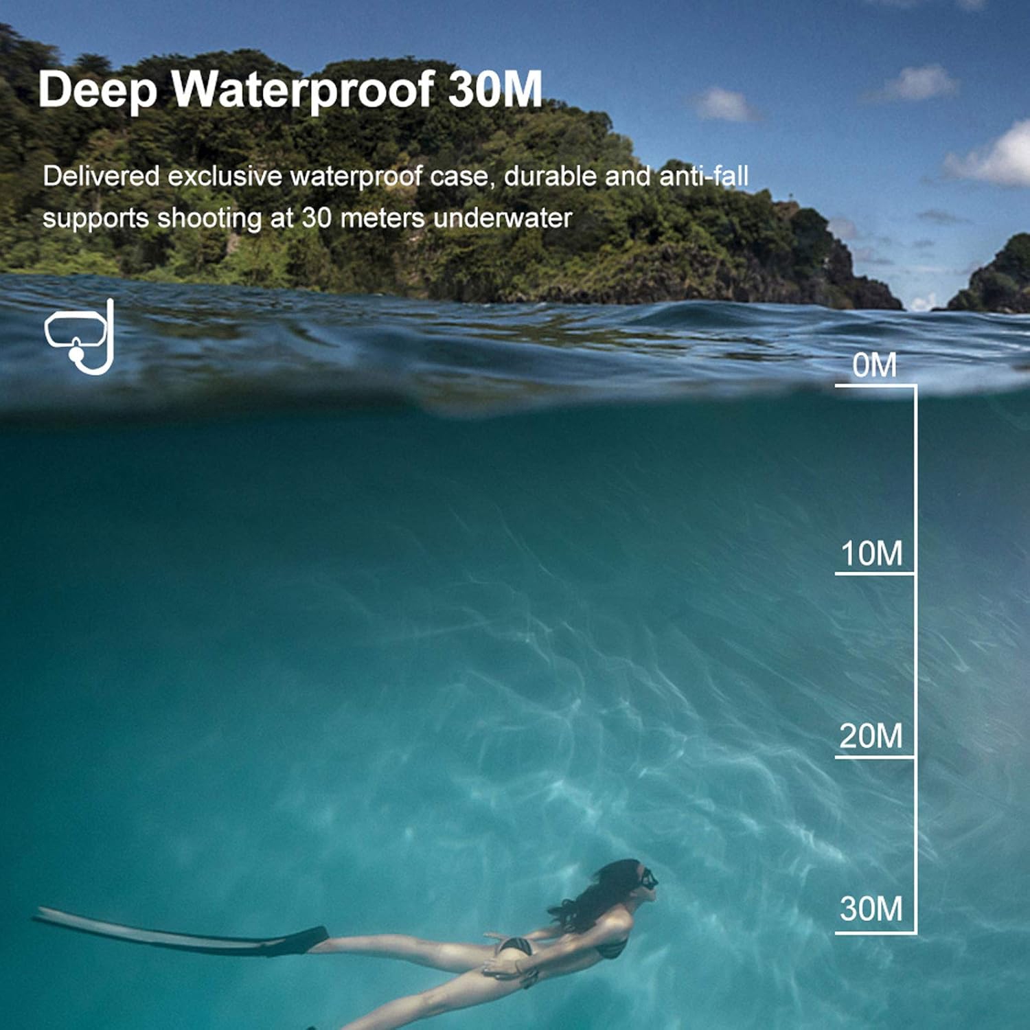 Caméra d'action 4K Ultra HD Wi-Fi Double écran EIS tactile EIS Télécommande étanche Caméscope DV Wi-Fi Antitremblement Télécommande pour tous+Carte