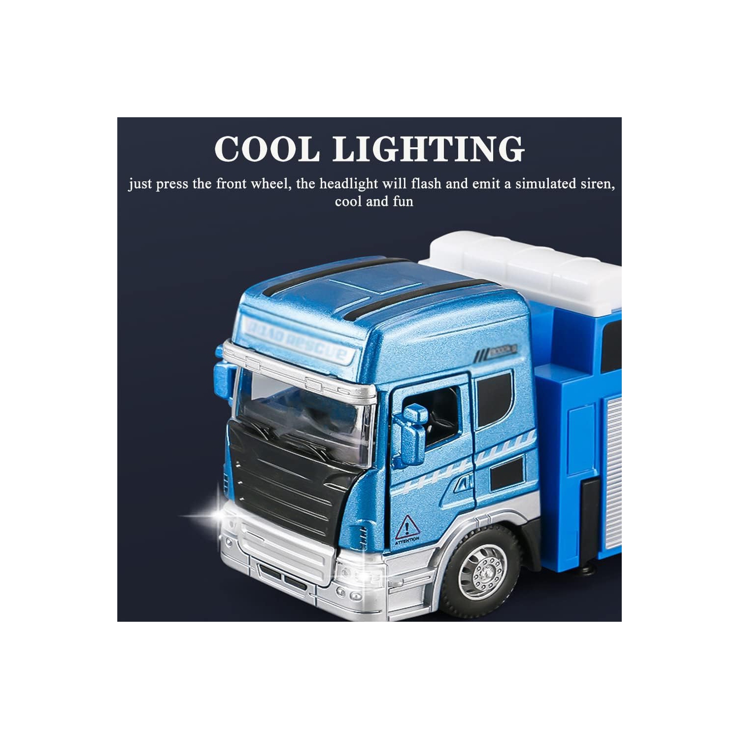 Chariot élévateur à ciseaux miniature pour enfants Véhicule d'ingénierie de levage de godet jouet de réparation de panne routière modèle avec lumière