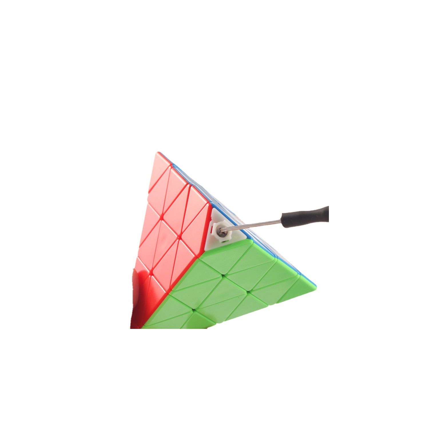 Casse-tête pyramidal quatre axes Tetraèdron Rubik 4 x 4 x 4 x 4, cube rotatif et fluide Rubik avec trépied cube Rubik