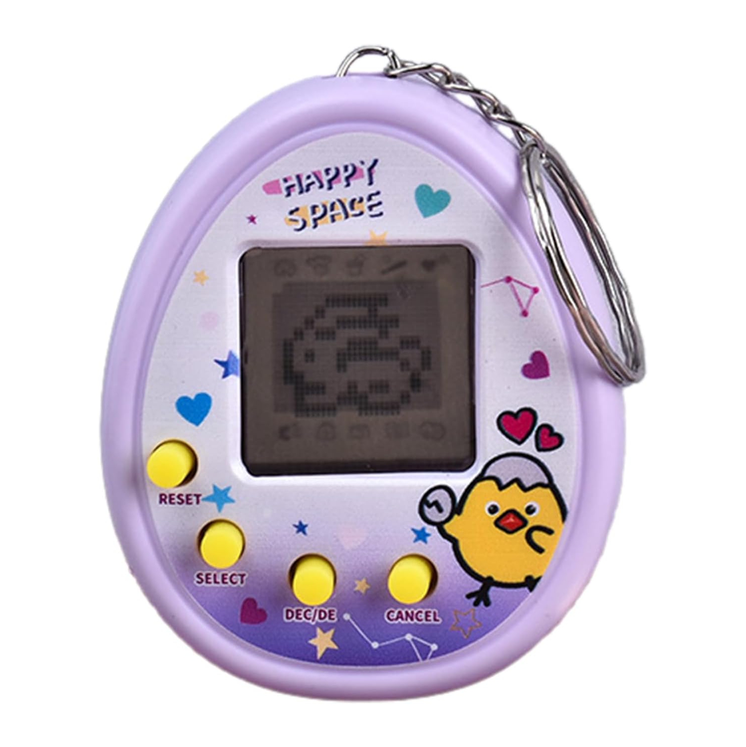 Pet Virtual Machine | Tamagotchi Game with 9 Feeding Modes | Retro Virtual Toy Pet | Retro Portable Game Console - Purple