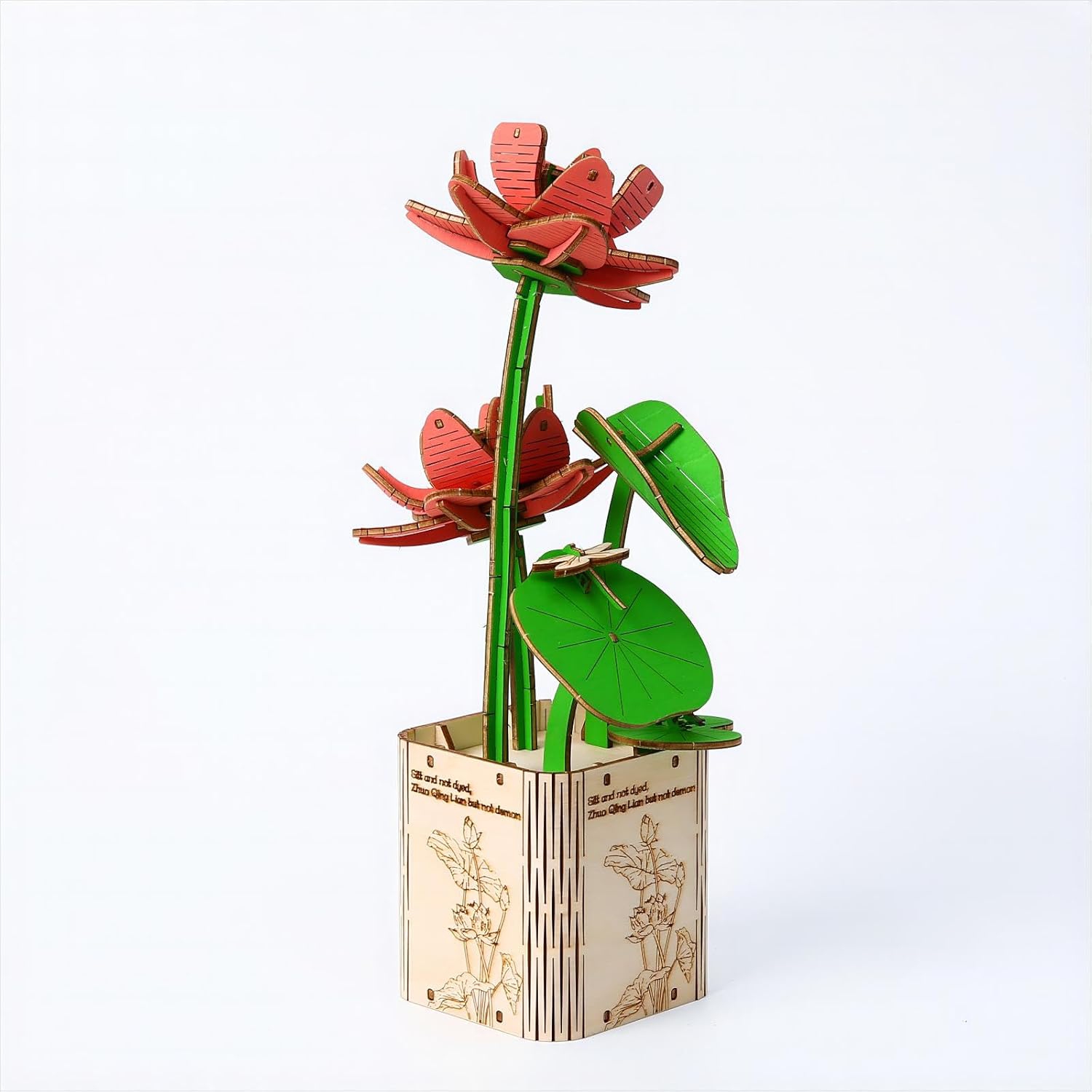 3D Wooden Jigsaw Puzzle Gardening Series Lotus Model Building DIY Science Kit Birthday Suitable for Adults and Teens, Birthday Gift