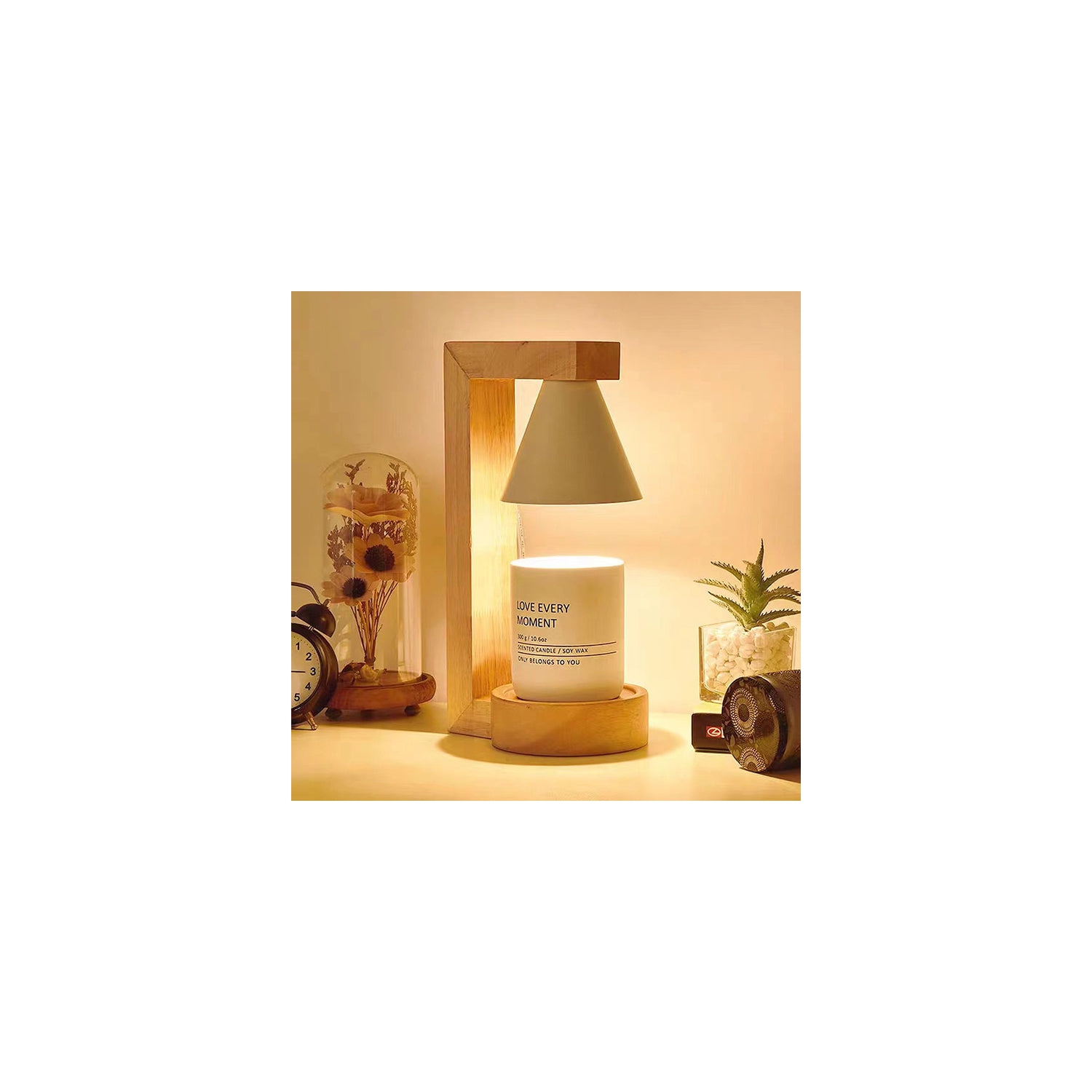 Aromatherapy wax melting lamp - 3 levels of brightness adjustment, 8 hours timer, flameless aromatherapy, button adjustment, suitable for