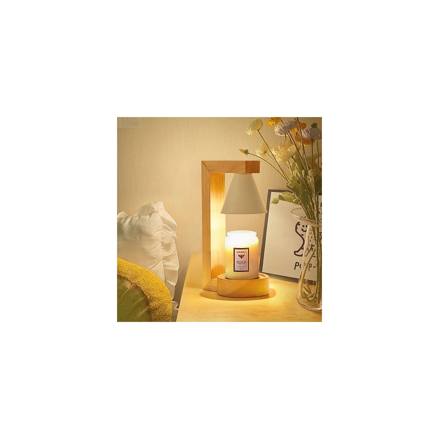 Aromatherapy wax melting lamp - 3 levels of brightness adjustment, 8 hours timer, flameless aromatherapy, button adjustment, suitable for