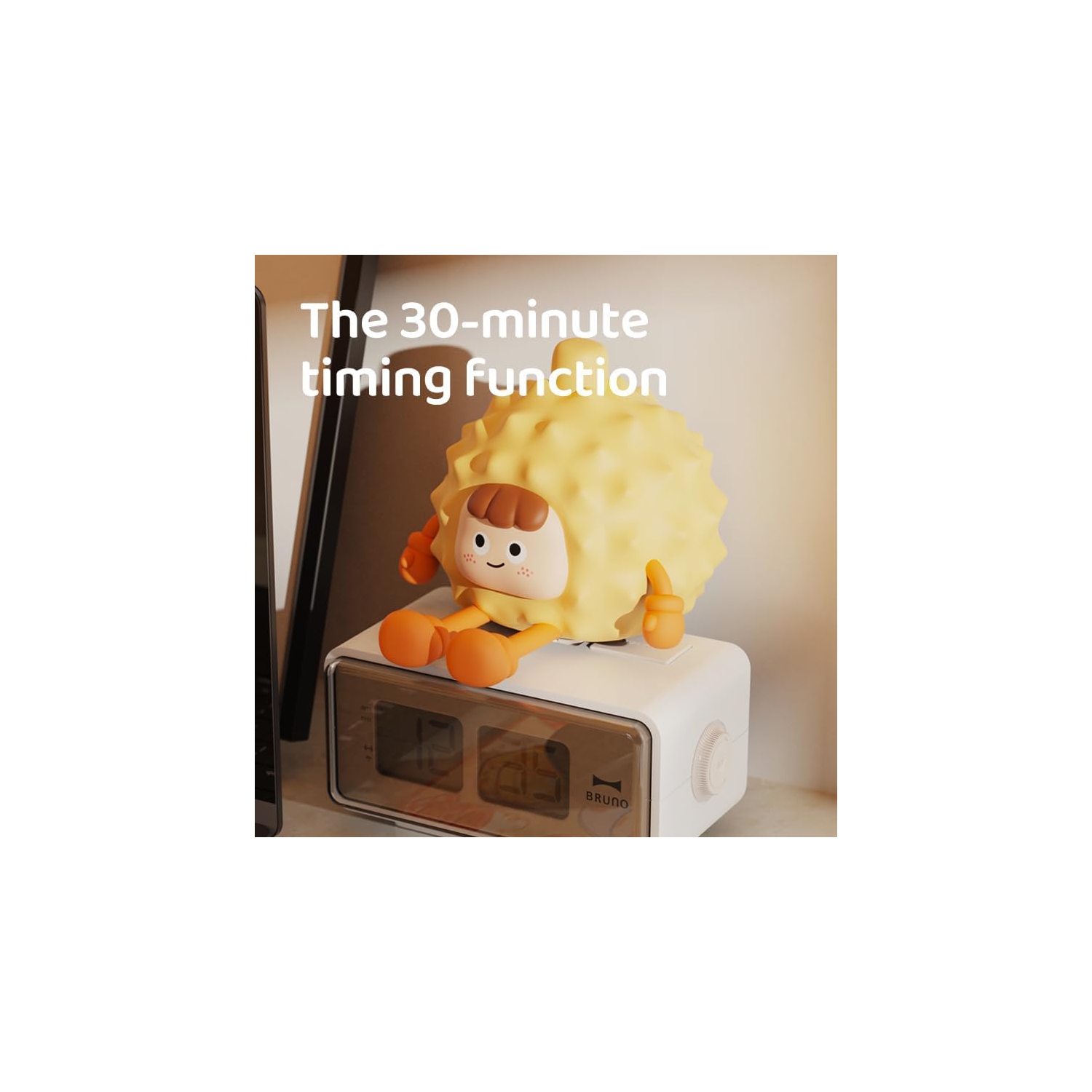 Cute cartoon durian lamp - food grade silicone material, soft light, anti-fall design, child safety nursery and camping lamp