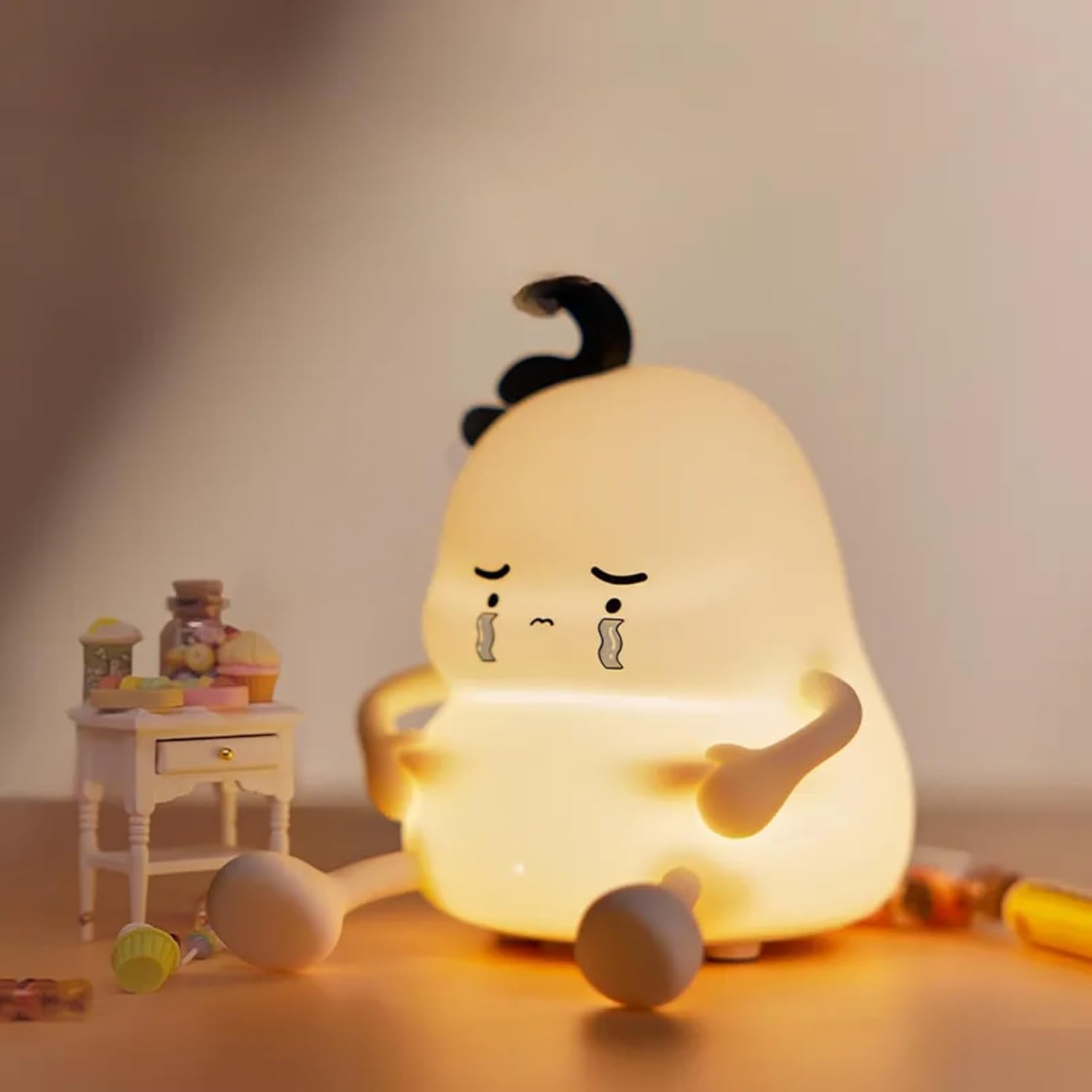 Silicone clapping lamp night light | stepless dimming + timing function | safe material | bedside reading lamp | soft light