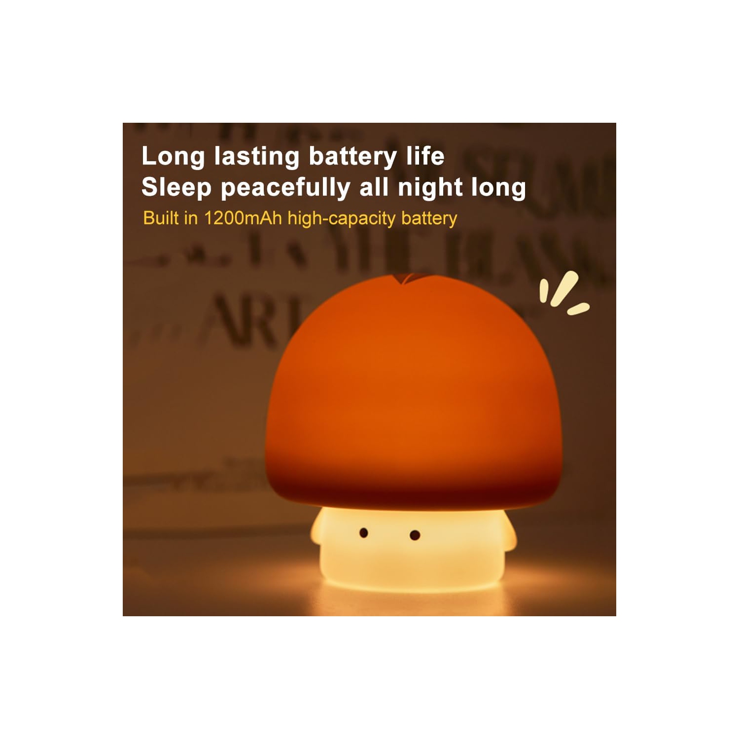 Silicone clapping lamp night light | stepless dimming + timing function | safe material | bedside reading lamp | soft light