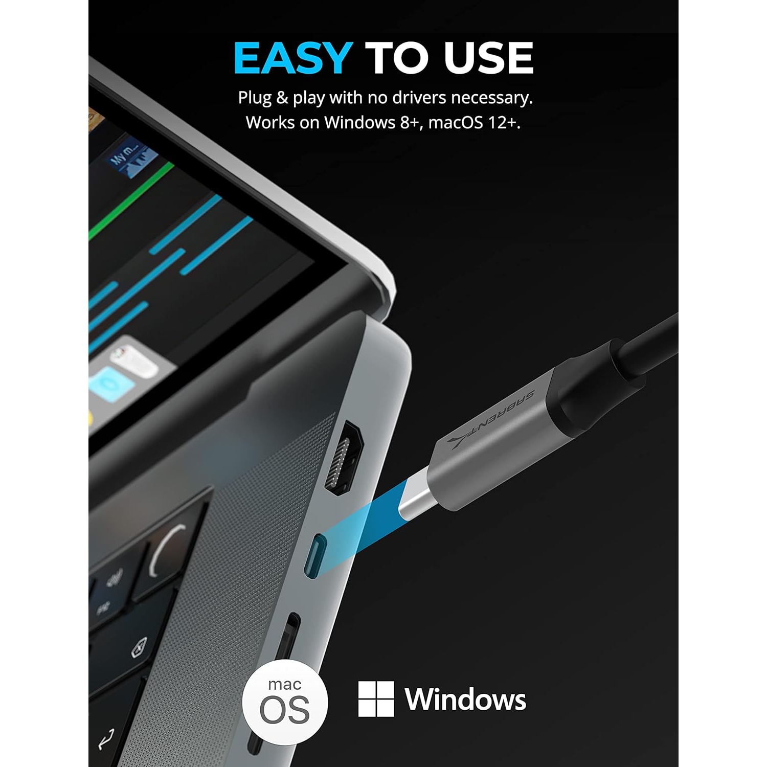 Lecteur de cartes CF Express de type B de SABRENT - USB de type C 3.2x2 10&nbsp;Gb/s, transfert de données haute vitesse, prêt à l'emploi, compatible