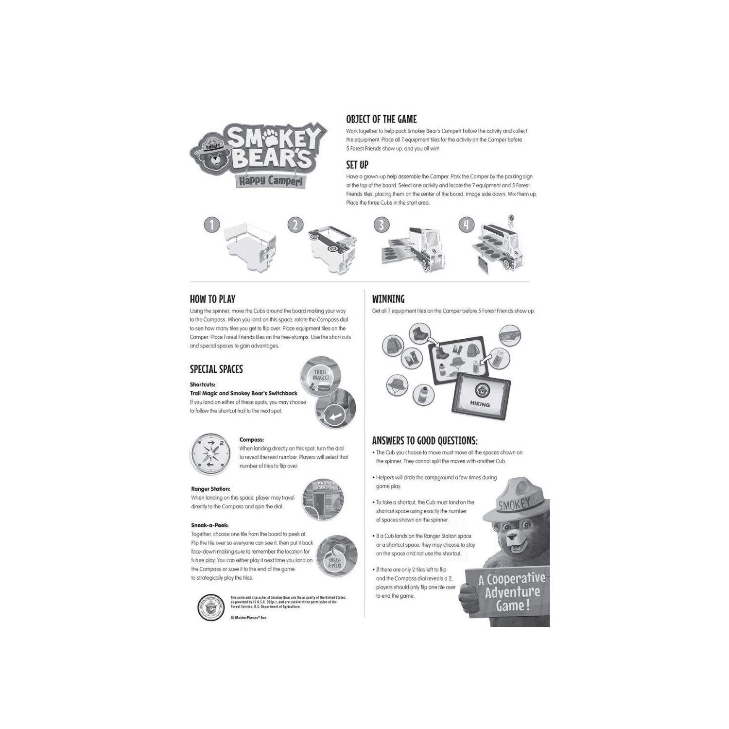 Smokey Bear Happy Camper Coop Game