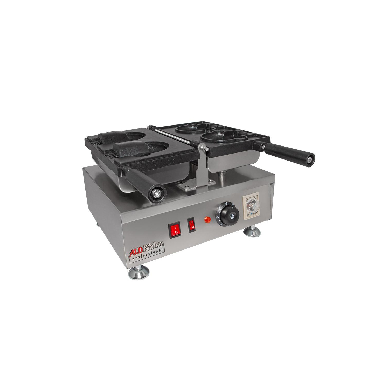 AP-196 Taiyaki Bear Waffle Maker | Bear Shaped Waffles Taiyaki Iron | Stainless Steel | 2 Bear Head Waffles | 110V