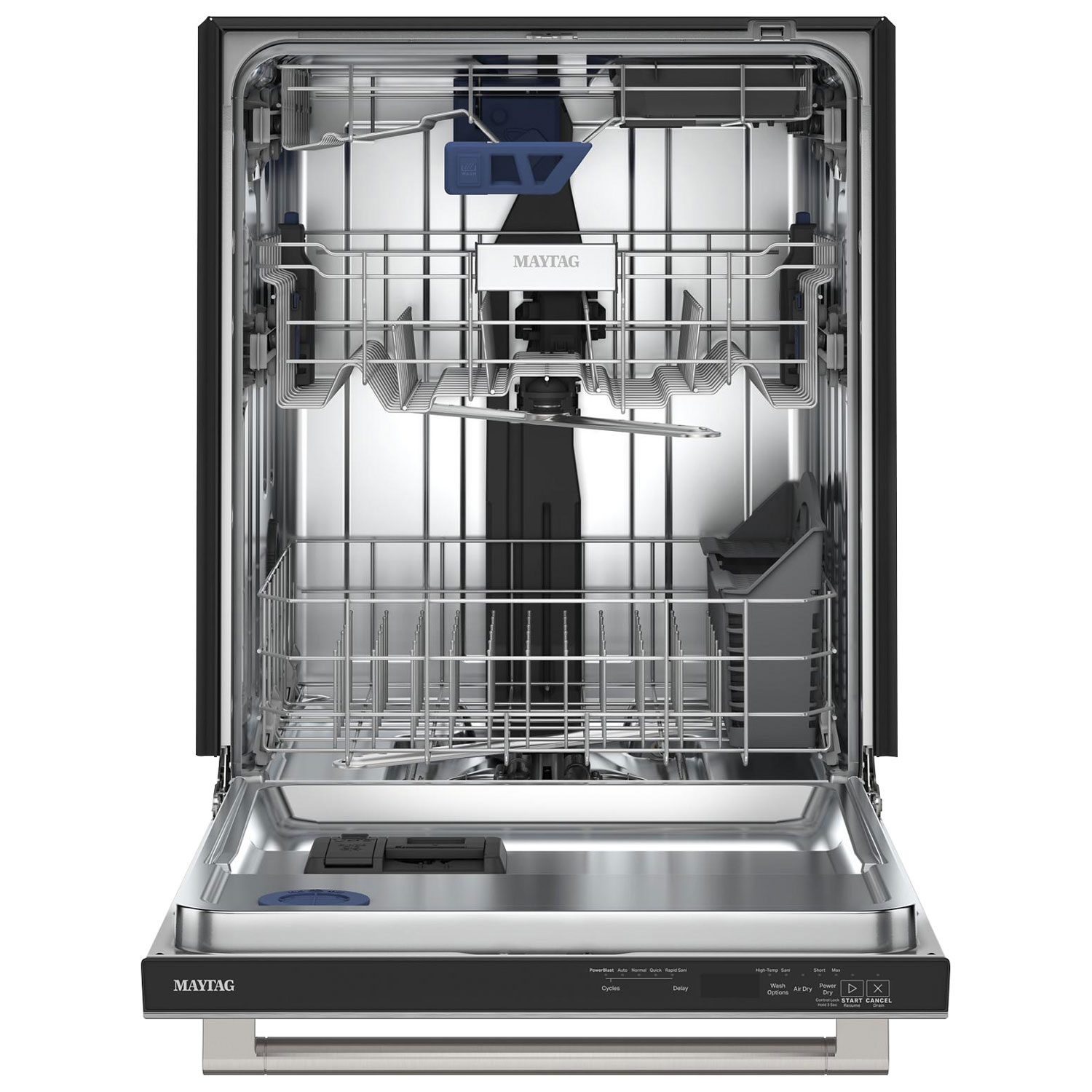 Lave-vaisselle encastrable 24 po 47 dB avec cuve en inox et troisième panier de Maytag - Inox résistant à la rouille