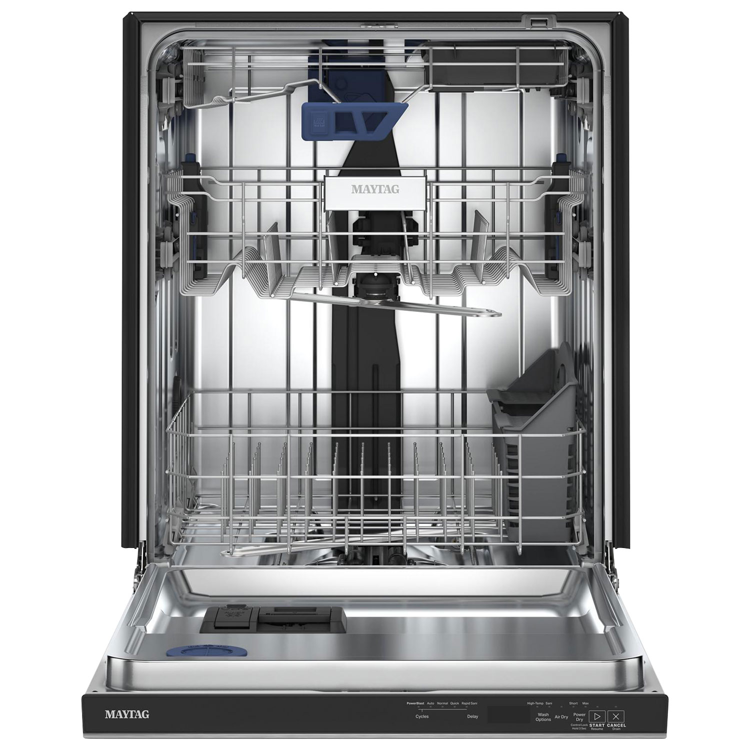 Maytag 24" 47dB Built-In Dishwasher w/ Stainless Steel Tub & Third Rack - Resistant Stainless