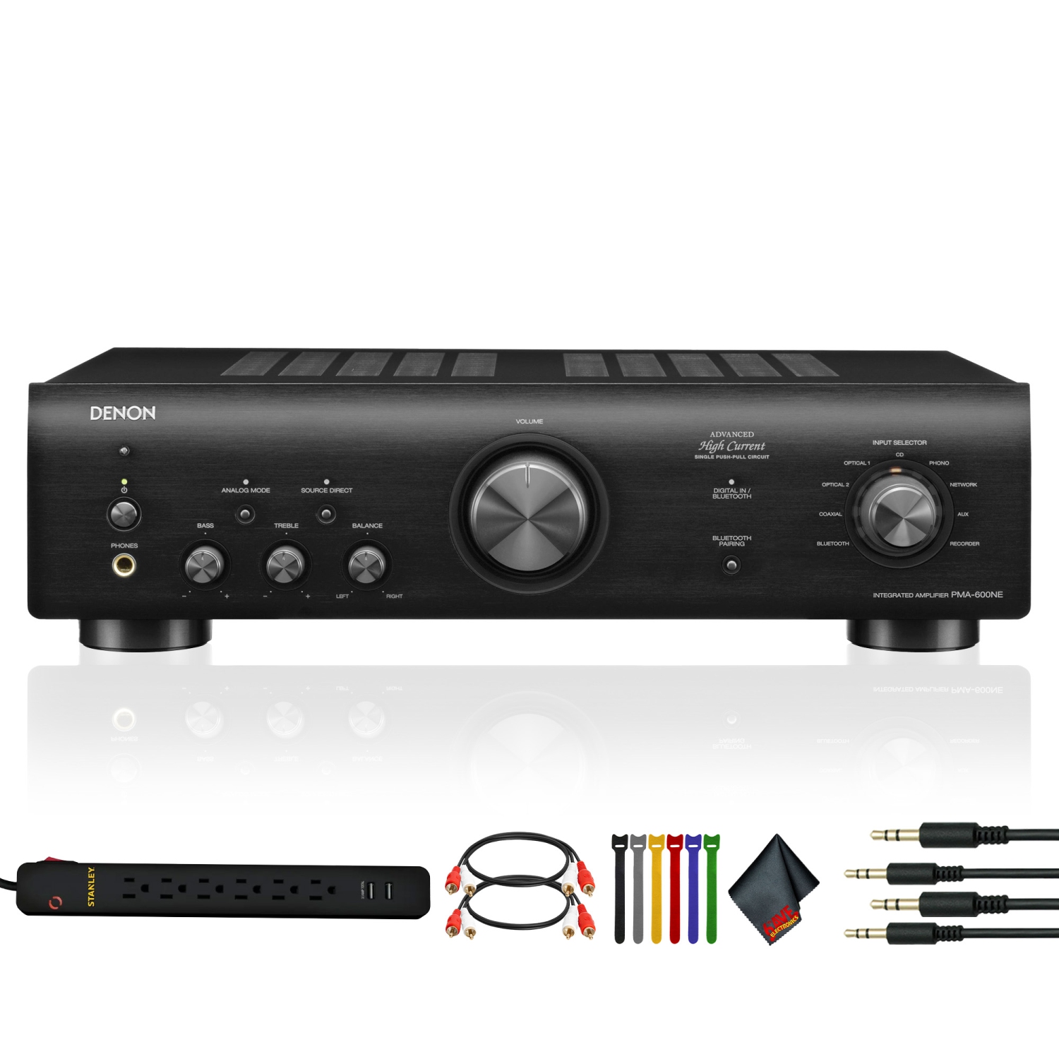 Denon PMA-600NE 90W Stereo Integrated Amplifier Bundle