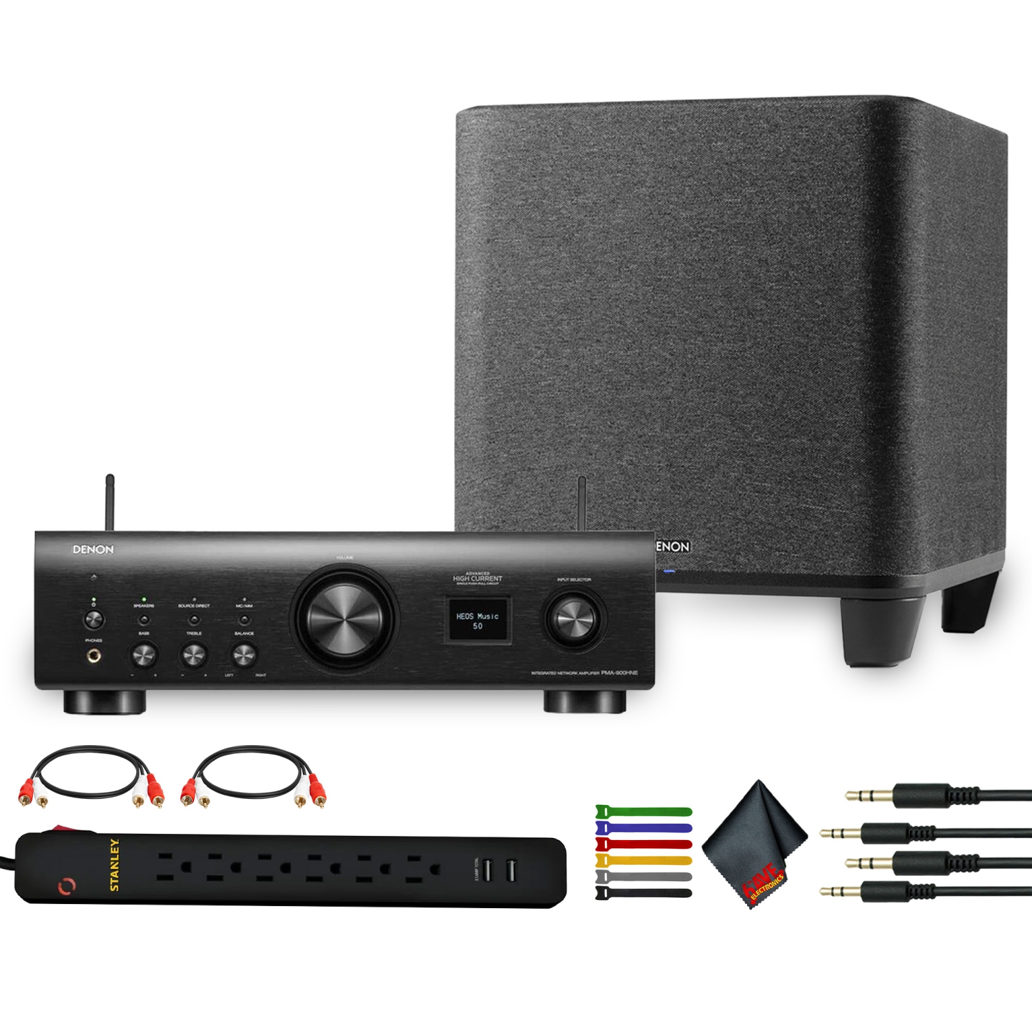 Denon PMA-900HNE 100W Integrated Network Amplifier Bundle