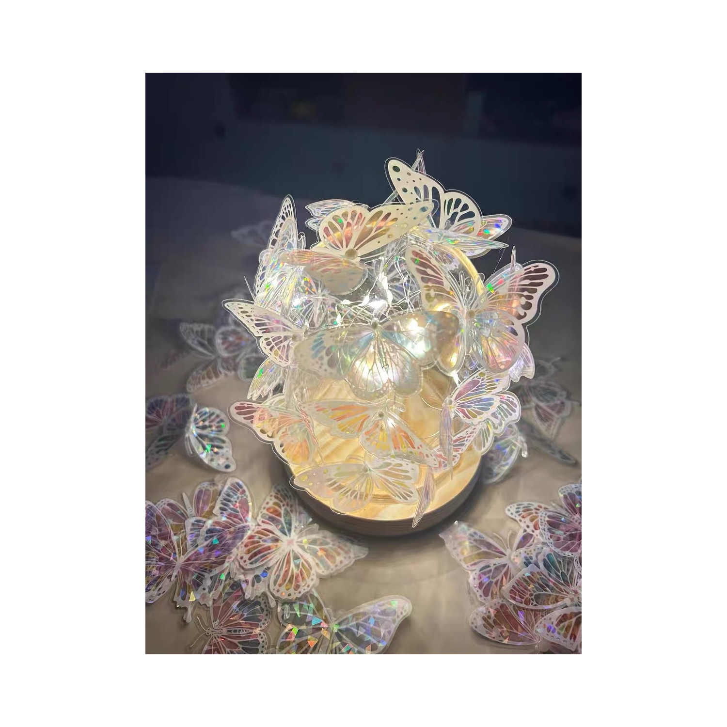 USB Butterfly Atmosphere Light - DIY Handmade Set, Creative Gift for Girls/Teachers, Atmosphere Light Bedroom Bedside Night Light