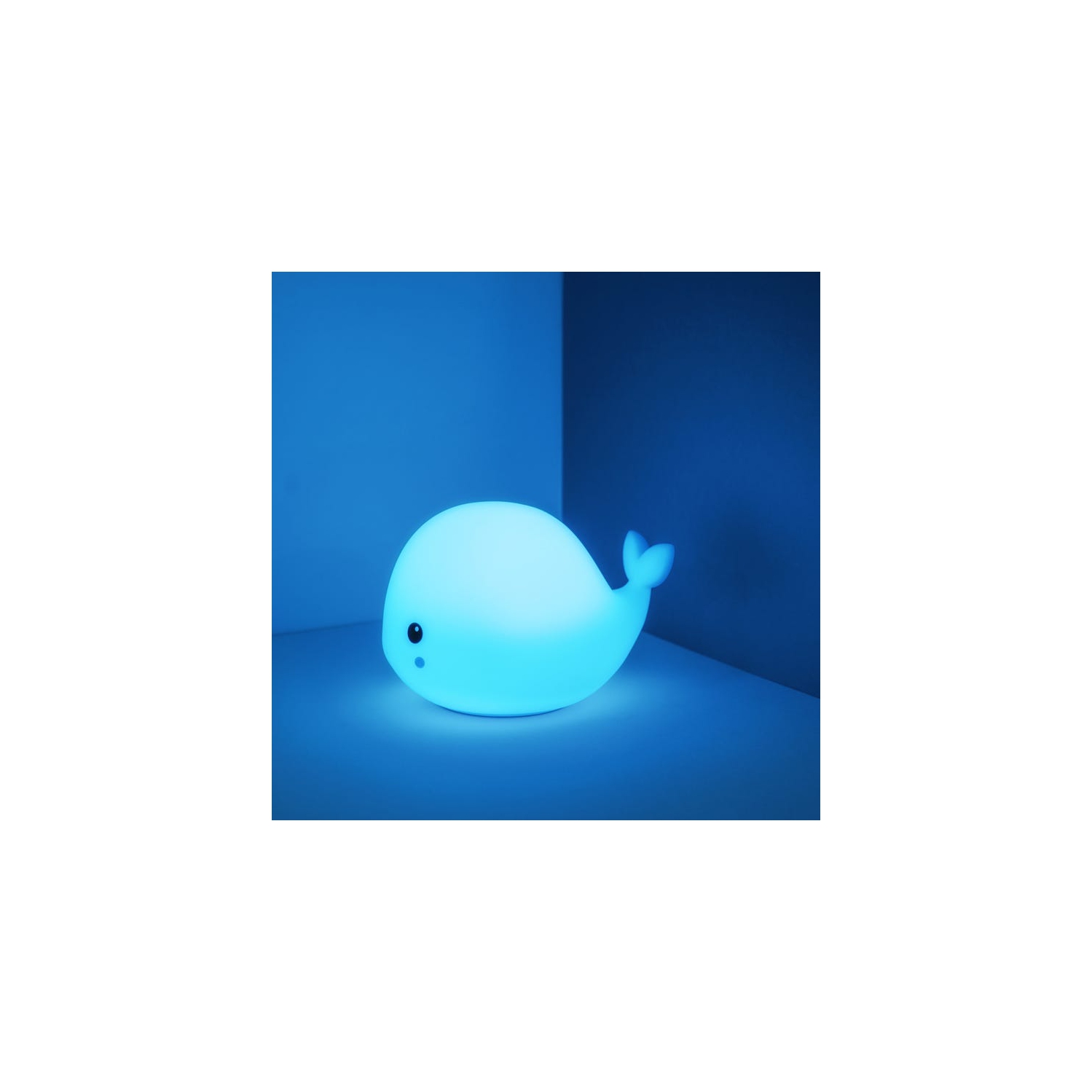 Little Whale Night Light - Cute design, portable, eye protection, colorful color change and dimmable, silicone pat night light, perfect gift for