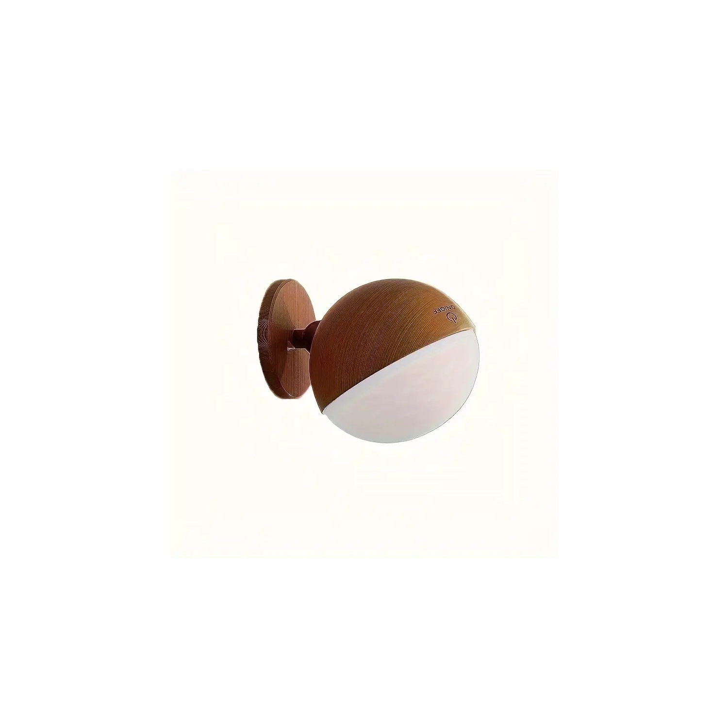 Lampe murale en bois tactile - à gradation progressive, magnétique, simple et moderne, veilleuse LED rotative, sans fil magnétique, arrière adhésif