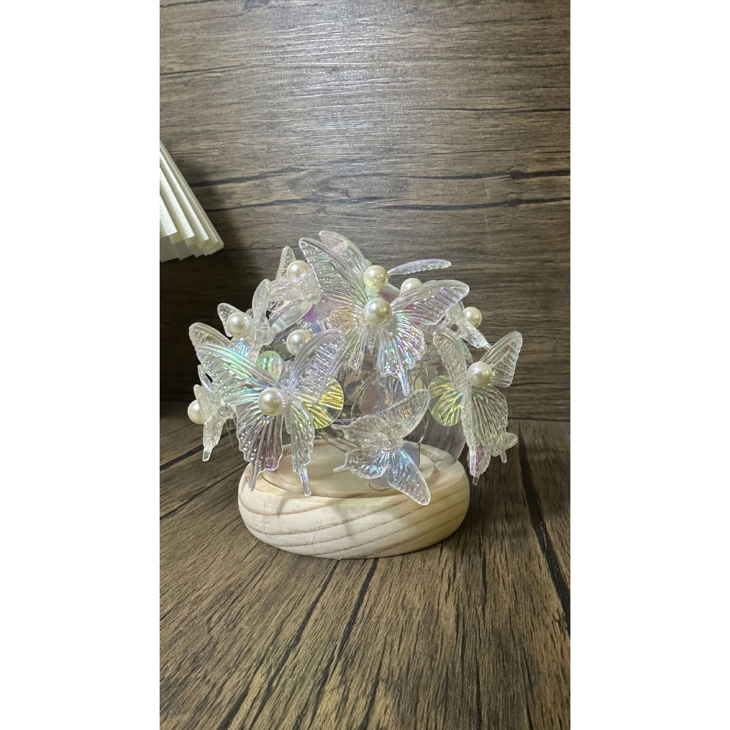 Lampe d'ambiance de papillon USB - ensemble fait à la main à faire soi-même, cadeau créatif pour filles/enseignants, lampe de nuit ambiance de