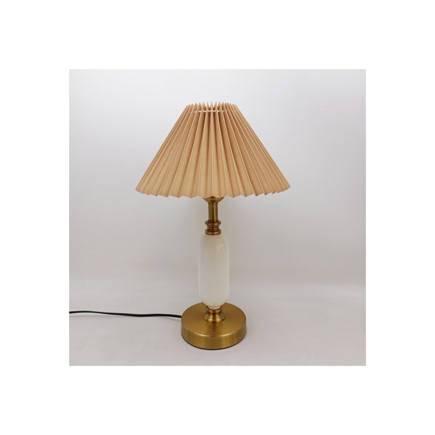 Retro bedroom bedside table lamp, disassembled KD lampshade, living room and bedroom decorative night light, creative pleated table lamp, office