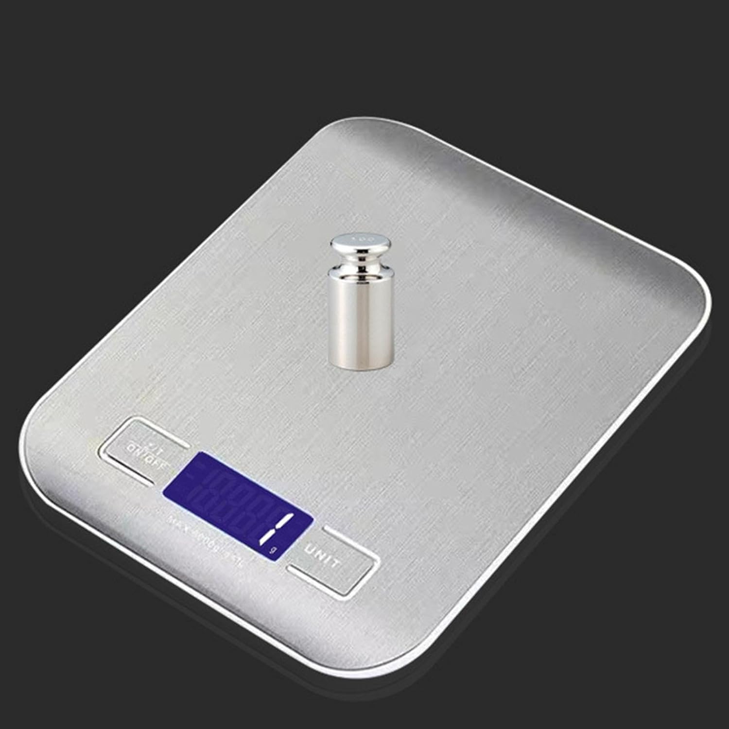 Precision multi-function scale - g/oz converter, LCD display, for home and postal use; USB rechargeable model [10 kg/1 g]