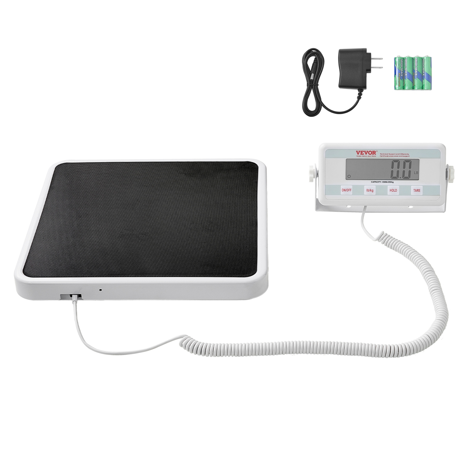 VEVOR 2 Units Professional Digital Medical Scale, for Weighing - with Anti-Slip Mat, Hold & Tare Function, 550LBS Capacity Physician Wight Scale for