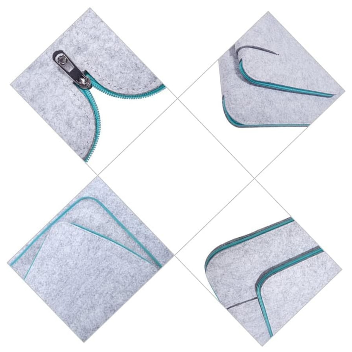 Light Gray Laptop Sleeve, Felt Computer Sleeve for 17-Inch Laptop, Laptop Sleeve with Handle