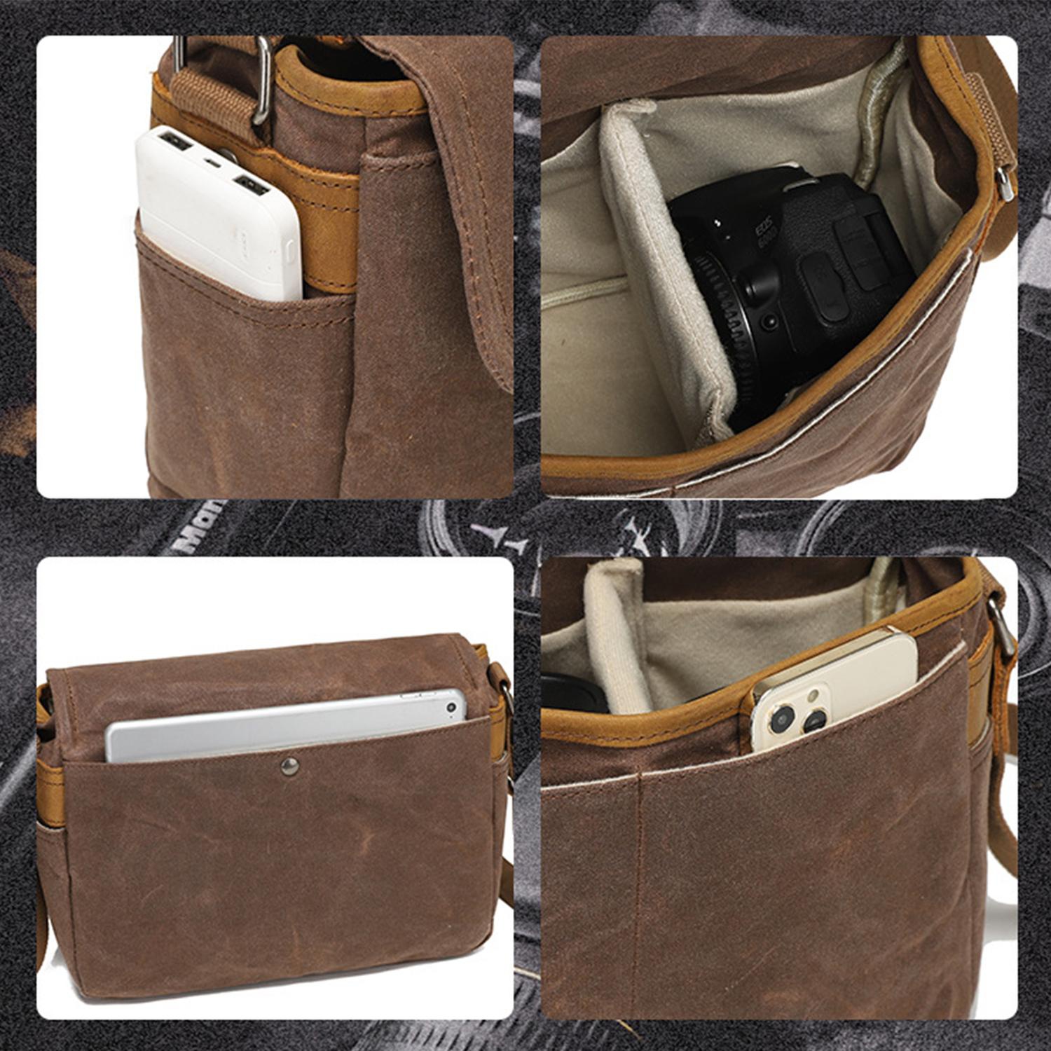 Sac à bandoulière Vintage en toile, sac pour appareil photo, sac messager, petit sac à bandoulière professionnel pour homme, sac de poitrine