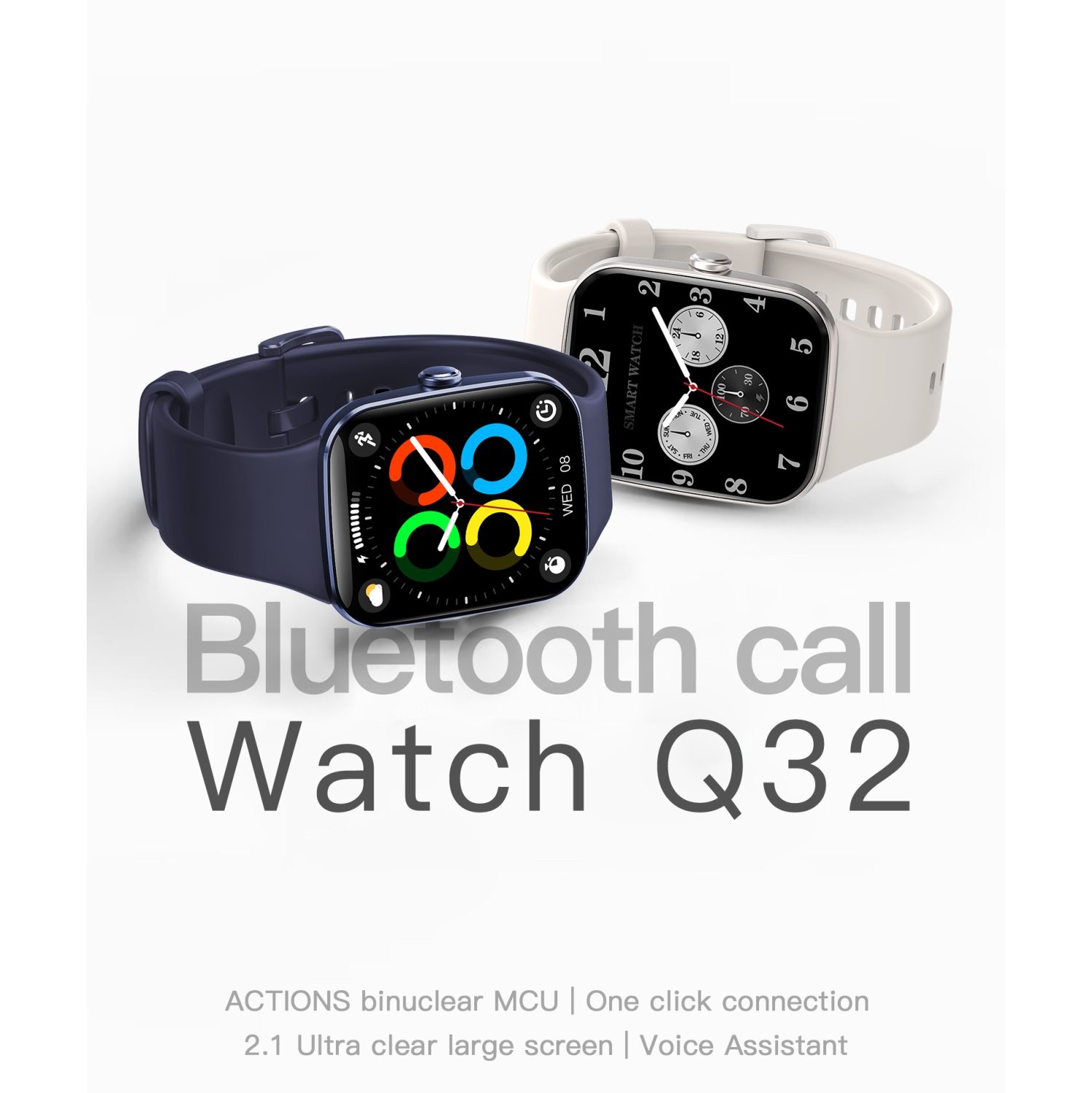 1.8 Inch Smart Watch, Bluetooth Call Fitness Watch with Heart Rate Monitor/Pedometer/Sleep Tracker for Android iOS