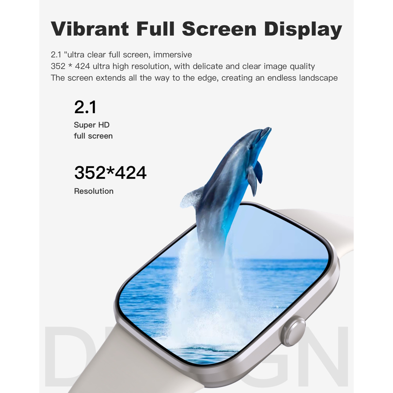 1.8 Inch Smart Watch, Bluetooth Call Fitness Watch with Heart Rate Monitor/Pedometer/Sleep Tracker for Android iOS