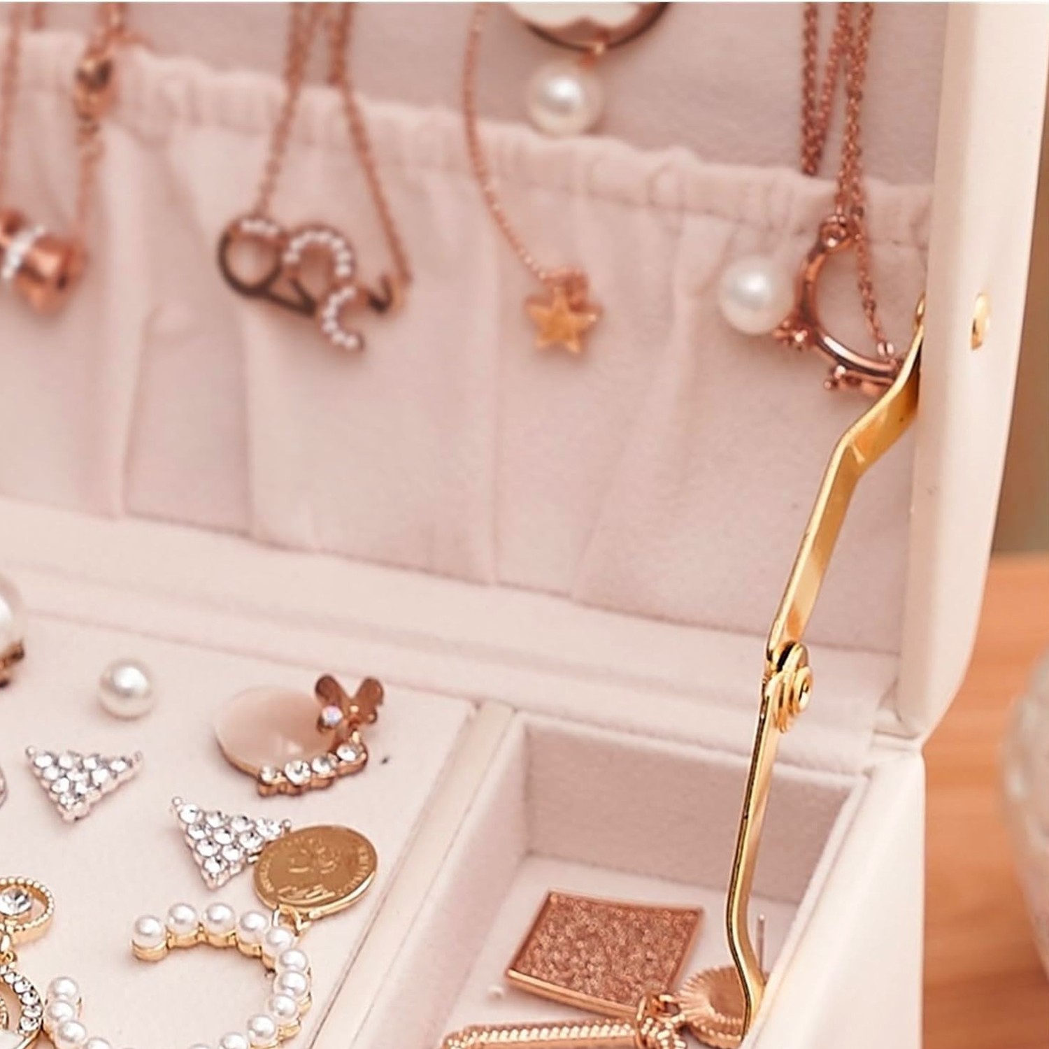 Coffret à bijoux pour femmes et filles, boîte à bijoux, boîte de rangement pour bagues à bijoux