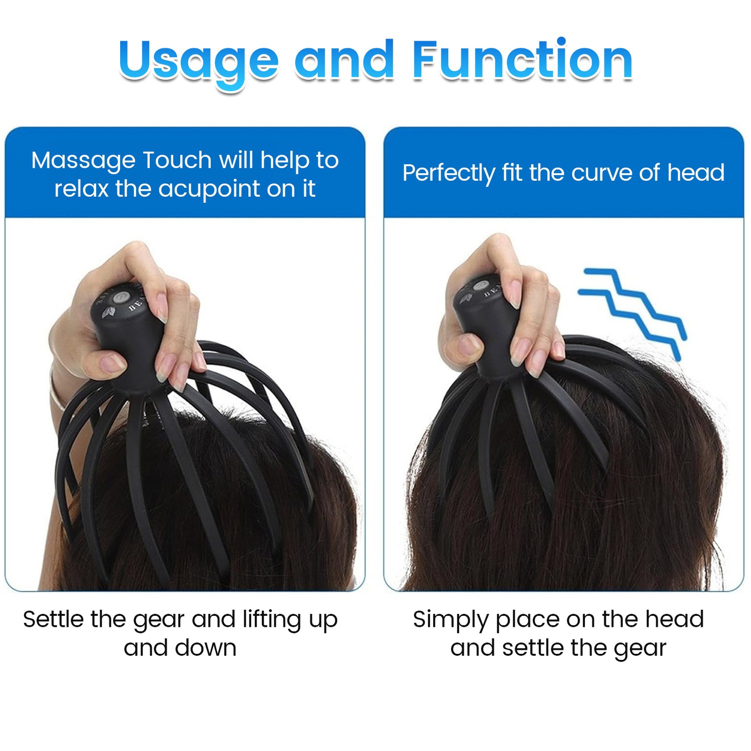 Multi-Claw Electric Massager, Head Scalp Kneading Massager, Eight-Claw Electric Head Massage Claw