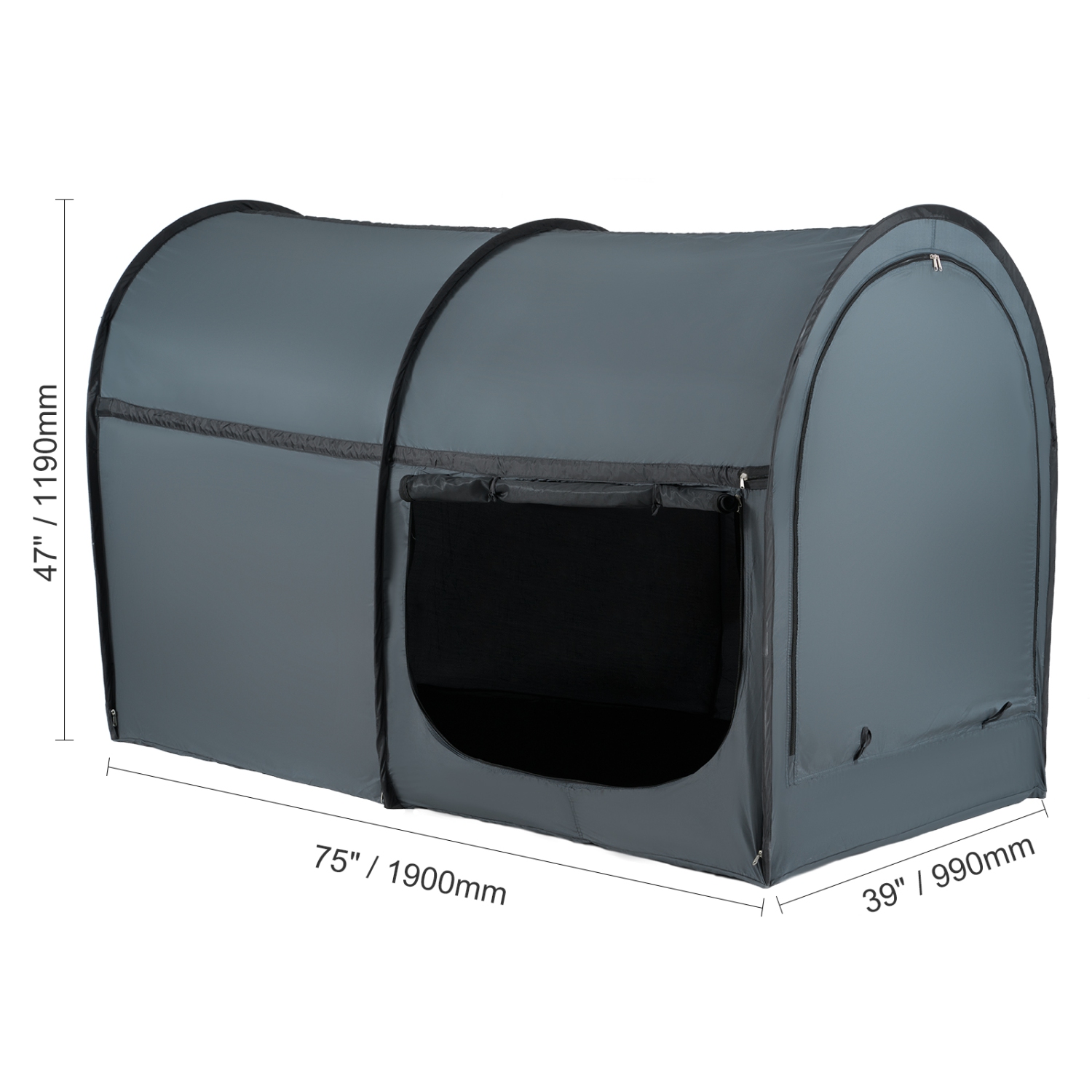 VEVOR 4 Doors Bed Tent,Pongee Fabric, Breathable Tent with 0.28 in Fiber Poles on Bed Privacy, Block out Light Sleeping Bed Canopy, Fit for Kids