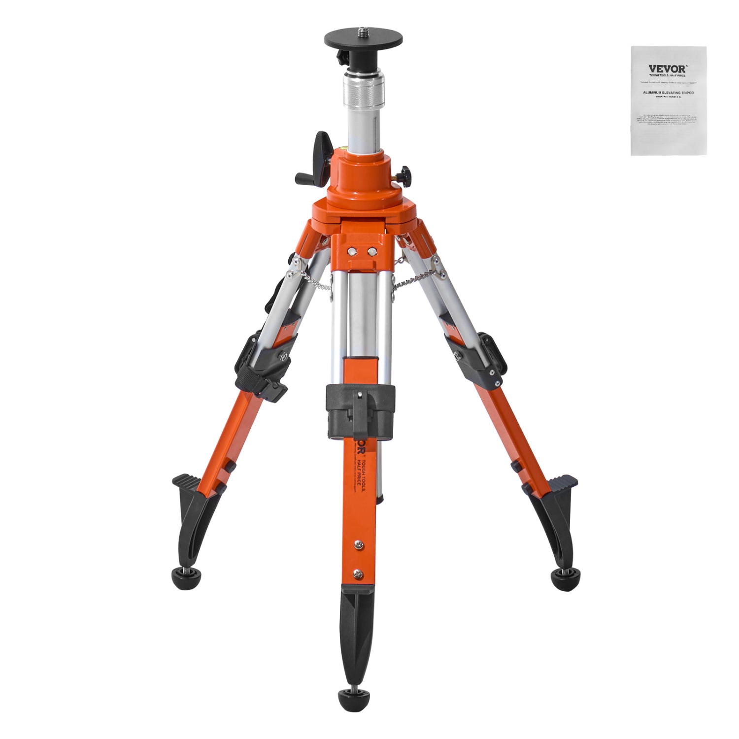 VEVOR Laser Level Tripod Stand, 5/8"-11 Thread Mount, 27.16-67.71 inch Height Adjustment Heavy Duty Survey Tripod, with Level Bubble & Diffusion
