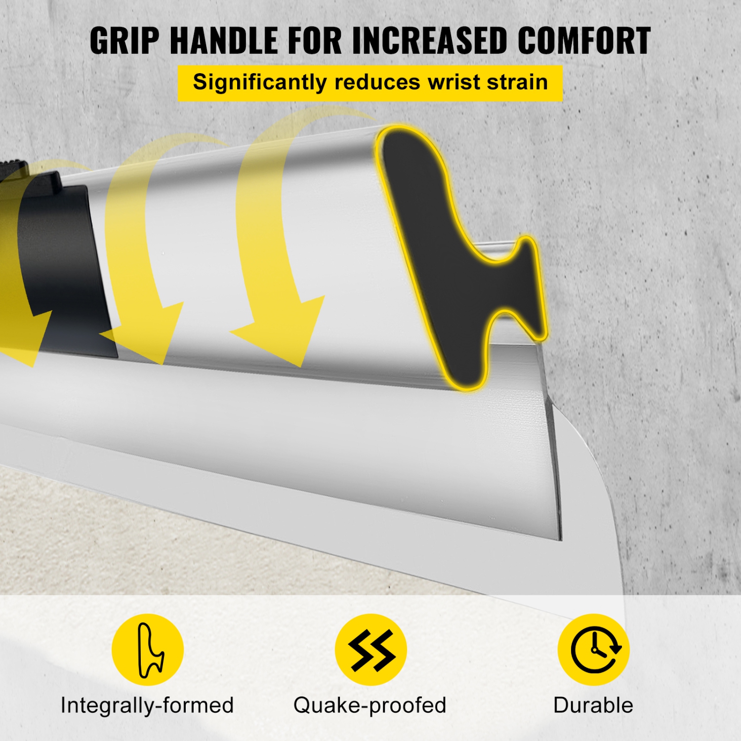 VEVOR Skimming Blade Set,10"+24"+32" Blades + 35"-78" Extension Handle，European Stainless Steel Construction Knife, Aluminum Blade Profile Smoothing