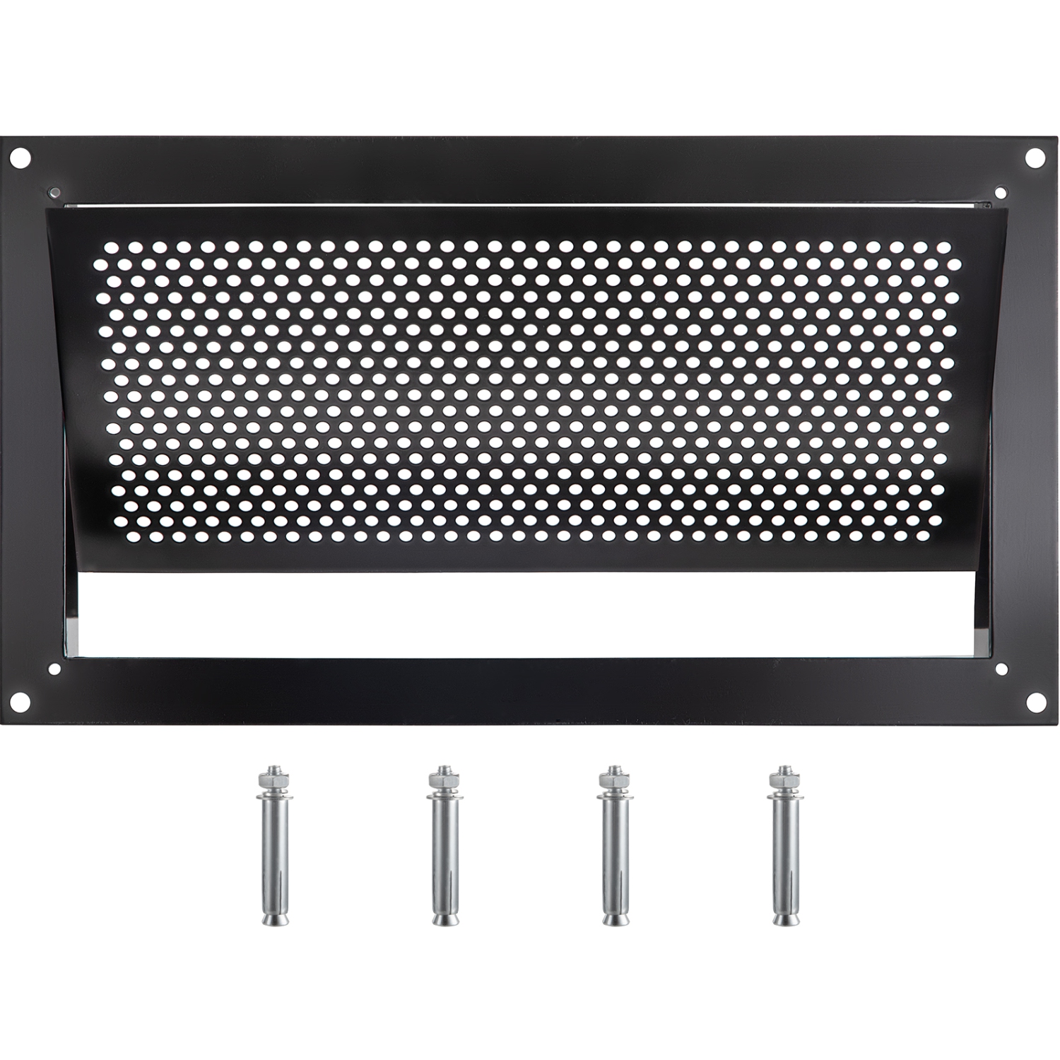 VEVOR 8" H x 16" W x 2" L Crawl Space Flood Vent Foundation Flood Vent to Reduce Foundation Damage and Flood Risk, Black, Wall Mounted for Crawl