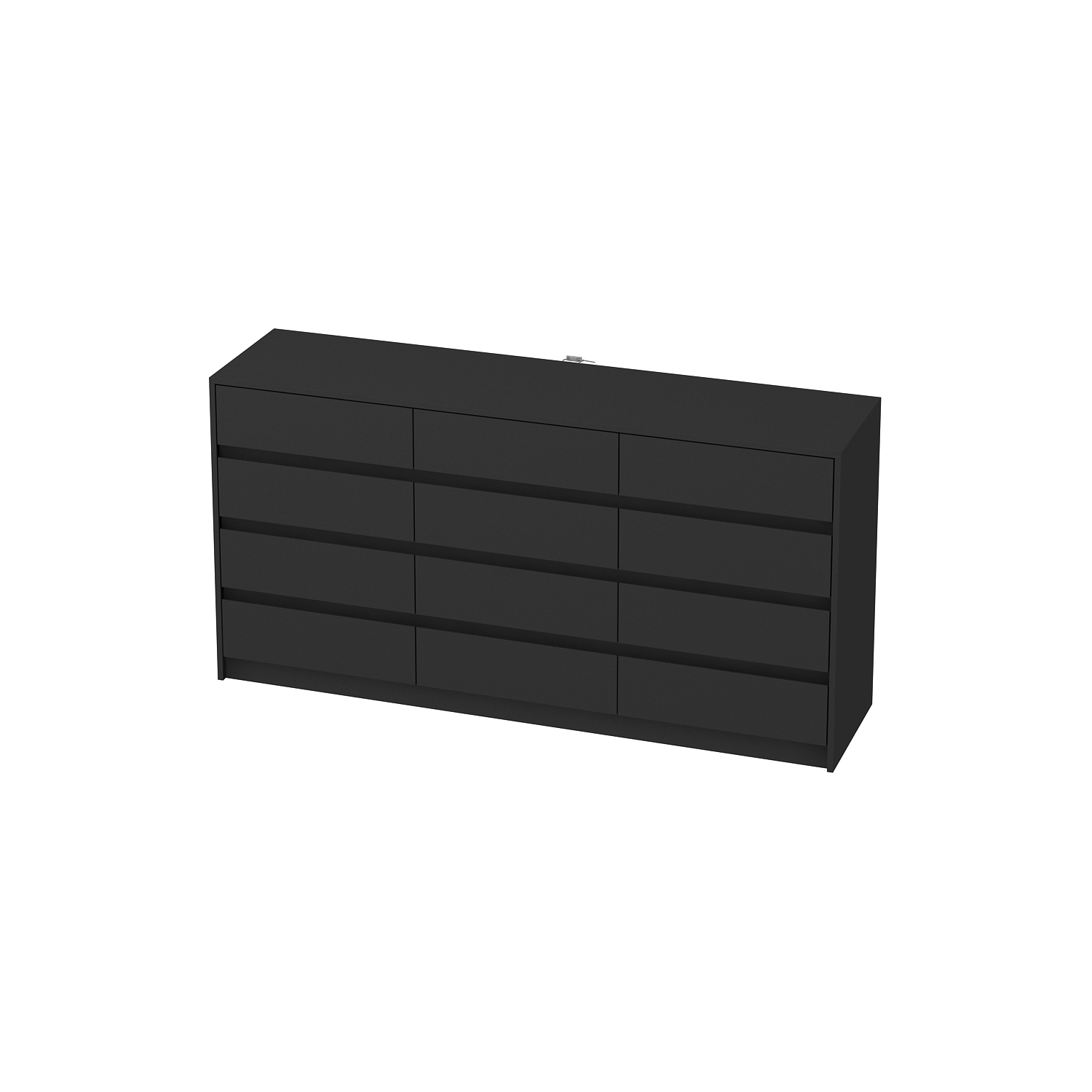 Famapy 12-Drawer Dresser for Bedroom & Living Room, Modern Storage Cabinet with Sleek Finish and Spacious Drawers,(63" W x 15.7" D x 31.9" H), Black