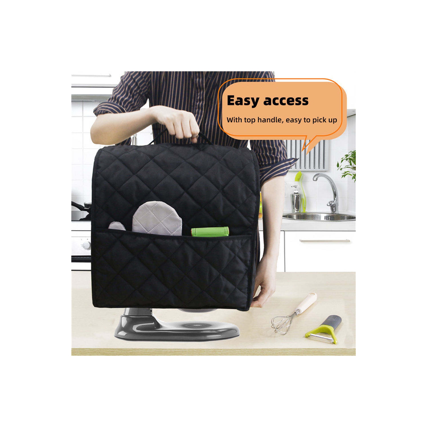 Stand Mixer Dust-proof Cover compatible with Kitchenaid Mixer, Fits All Tilt Head & Bowl Lift Models